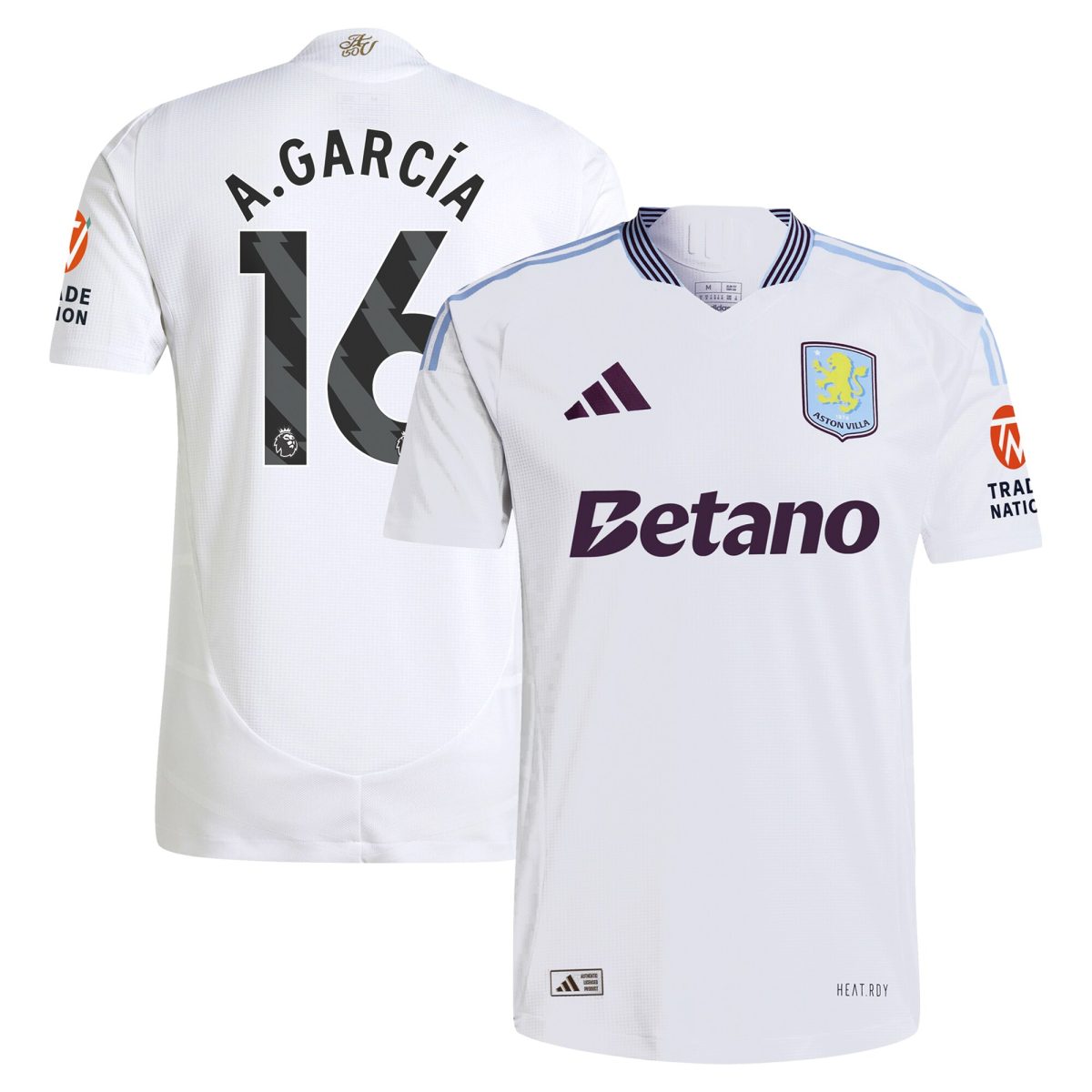 aston villa adidas away authentic shirt 2024-25 with a.garcía 16 printing Collection | Aston Villa Football Kits and Shirts