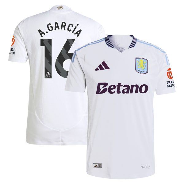 aston villa adidas away authentic shirt 2024-25 with a.garcía 16 printing Collection | Aston Villa Football Kits and Shirts