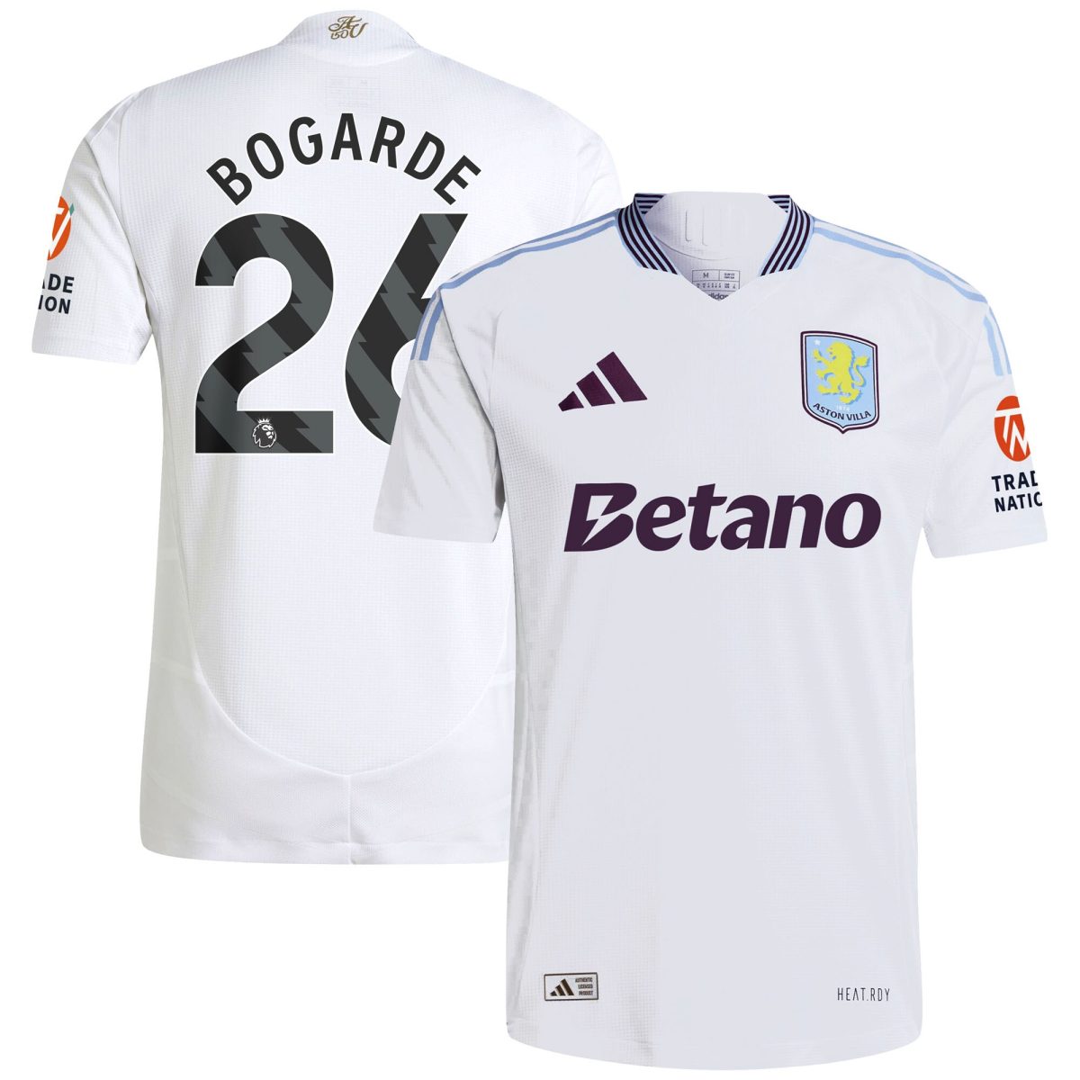 aston villa adidas away authentic shirt 2024-25 with bogarde 26 printing Collection | Aston Villa Football Kits and Shirts