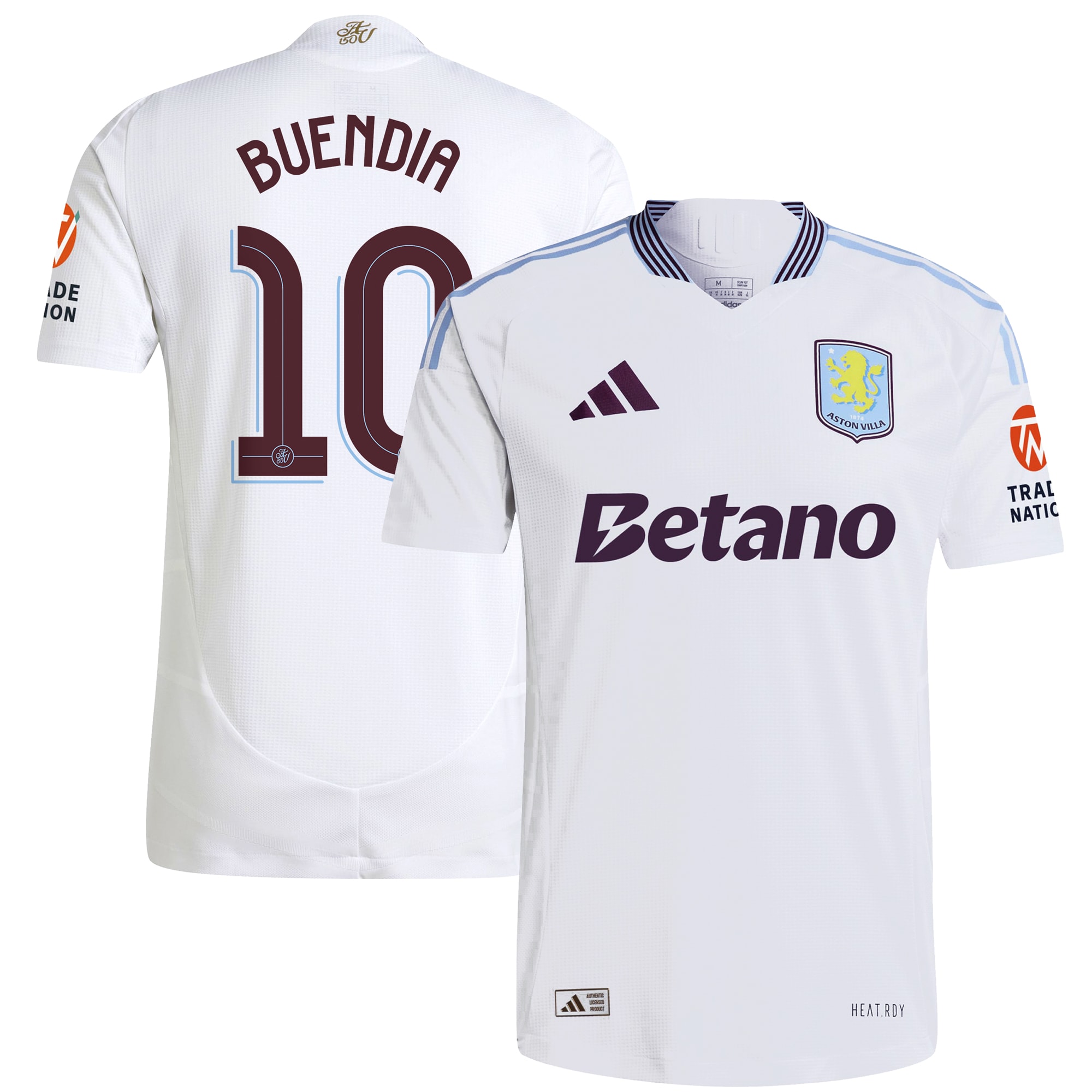 aston villa adidas away authentic shirt 2024-25 with buendia 10 cup printing Collection | Aston Villa Football Kits and Shirts
