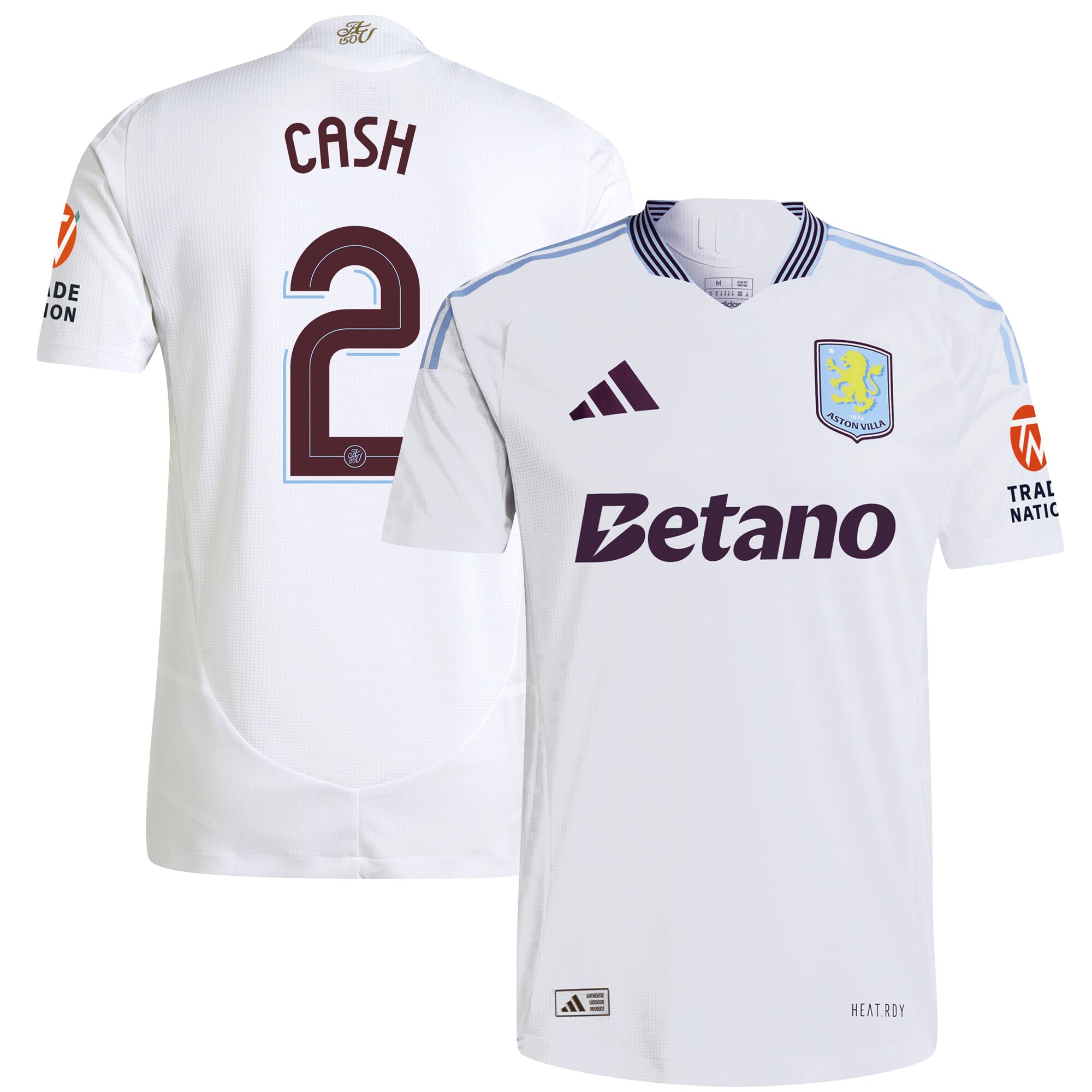 aston villa adidas away authentic shirt 2024-25 with cash 2 cup printing Collection | Aston Villa Football Kits and Shirts
