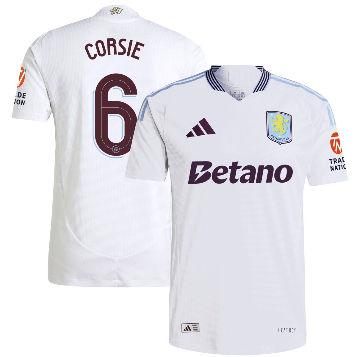 aston villa adidas away authentic shirt 2024-25 with corsie 6 cup printing Collection | Aston Villa Football Kits and Shirts