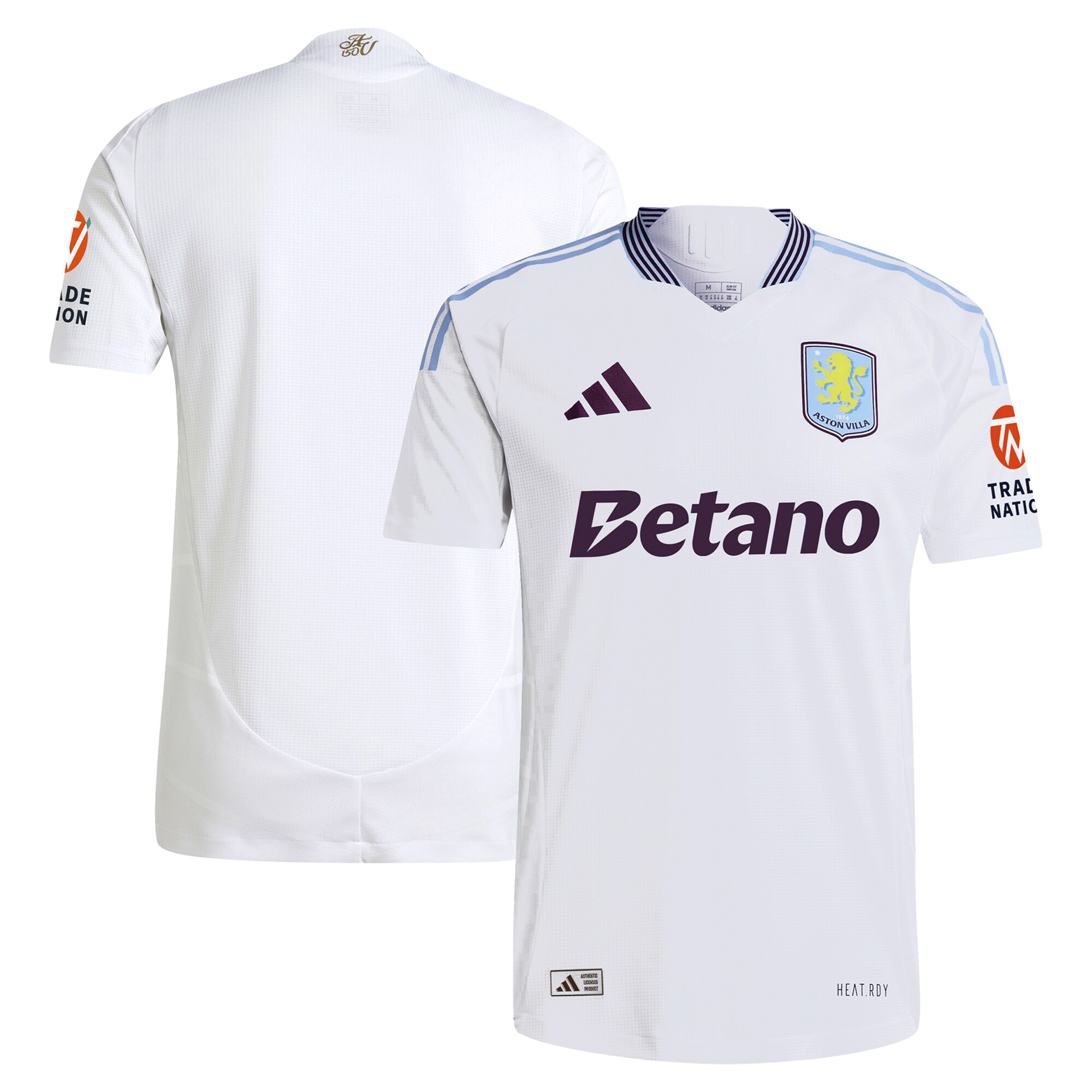aston villa adidas away authentic shirt 2024-25 with custom printing Collection | Aston Villa Football Kits and Shirts