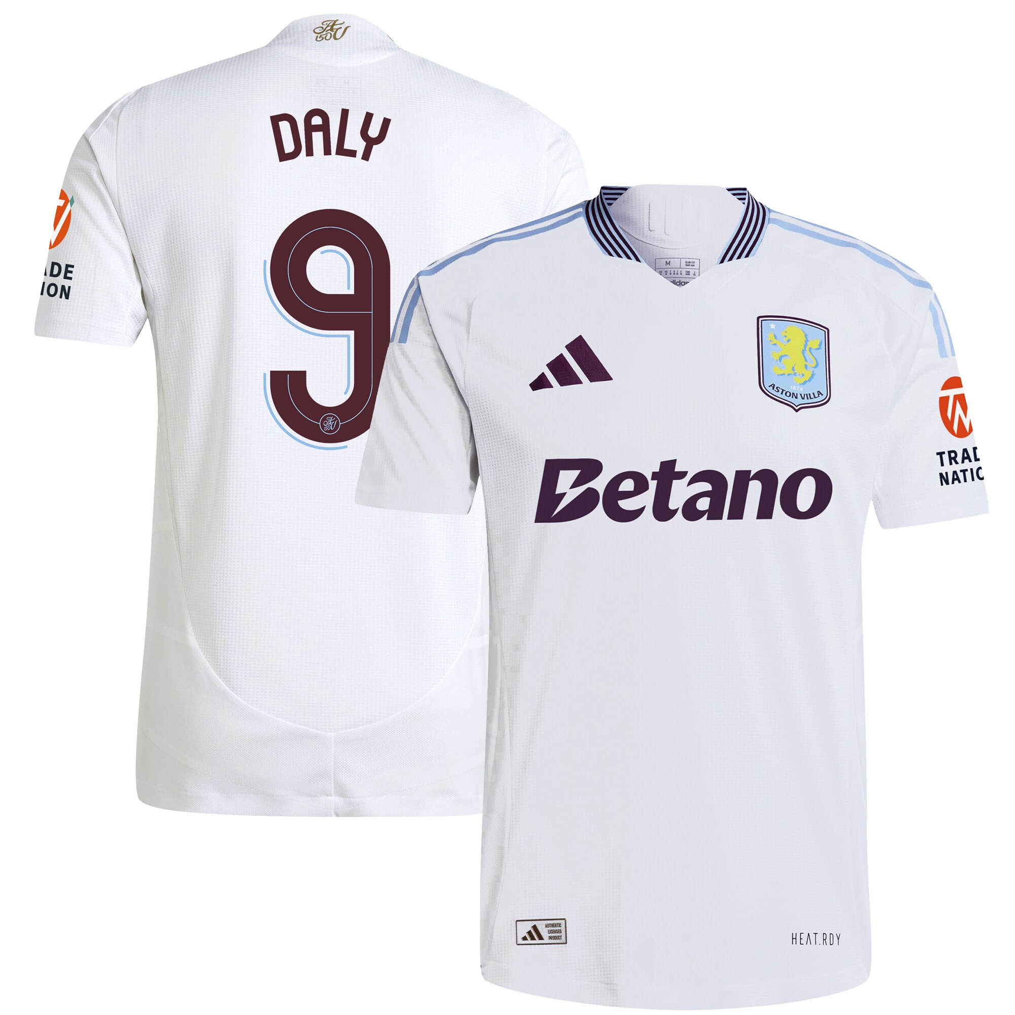 aston villa adidas away authentic shirt 2024-25 with daly 9 cup printing Collection | Aston Villa Football Kits and Shirts