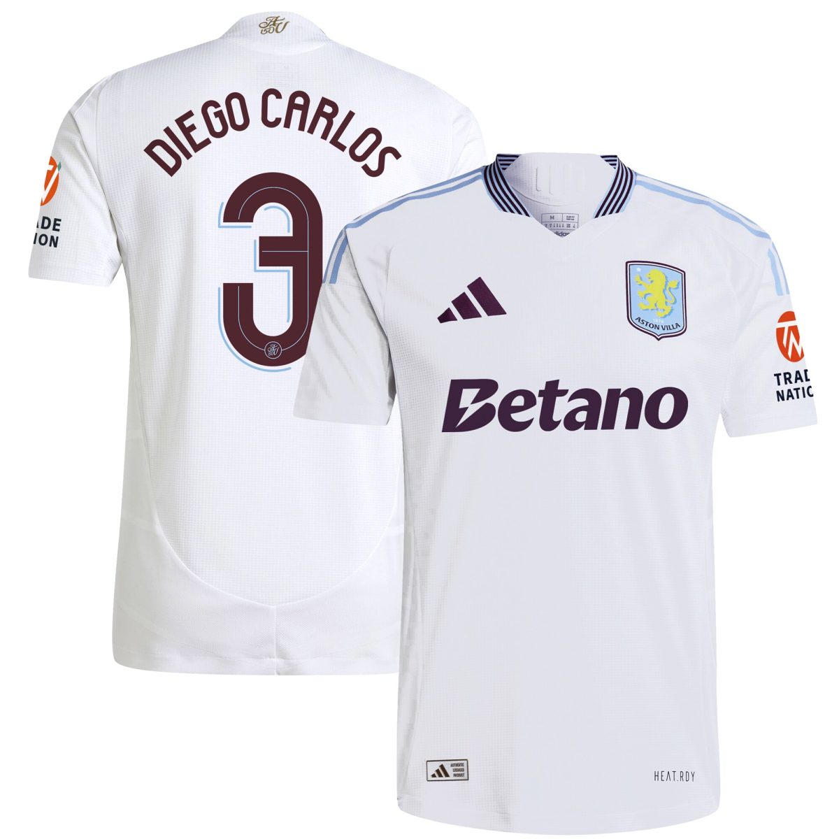 aston villa adidas away authentic shirt 2024-25 with diego carlos 3 cup printing Collection | Aston Villa Football Kits and Shirts