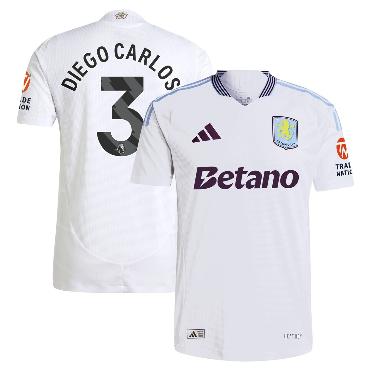 aston villa adidas away authentic shirt 2024-25 with diego carlos 3 printing Collection | Aston Villa Football Kits and Shirts