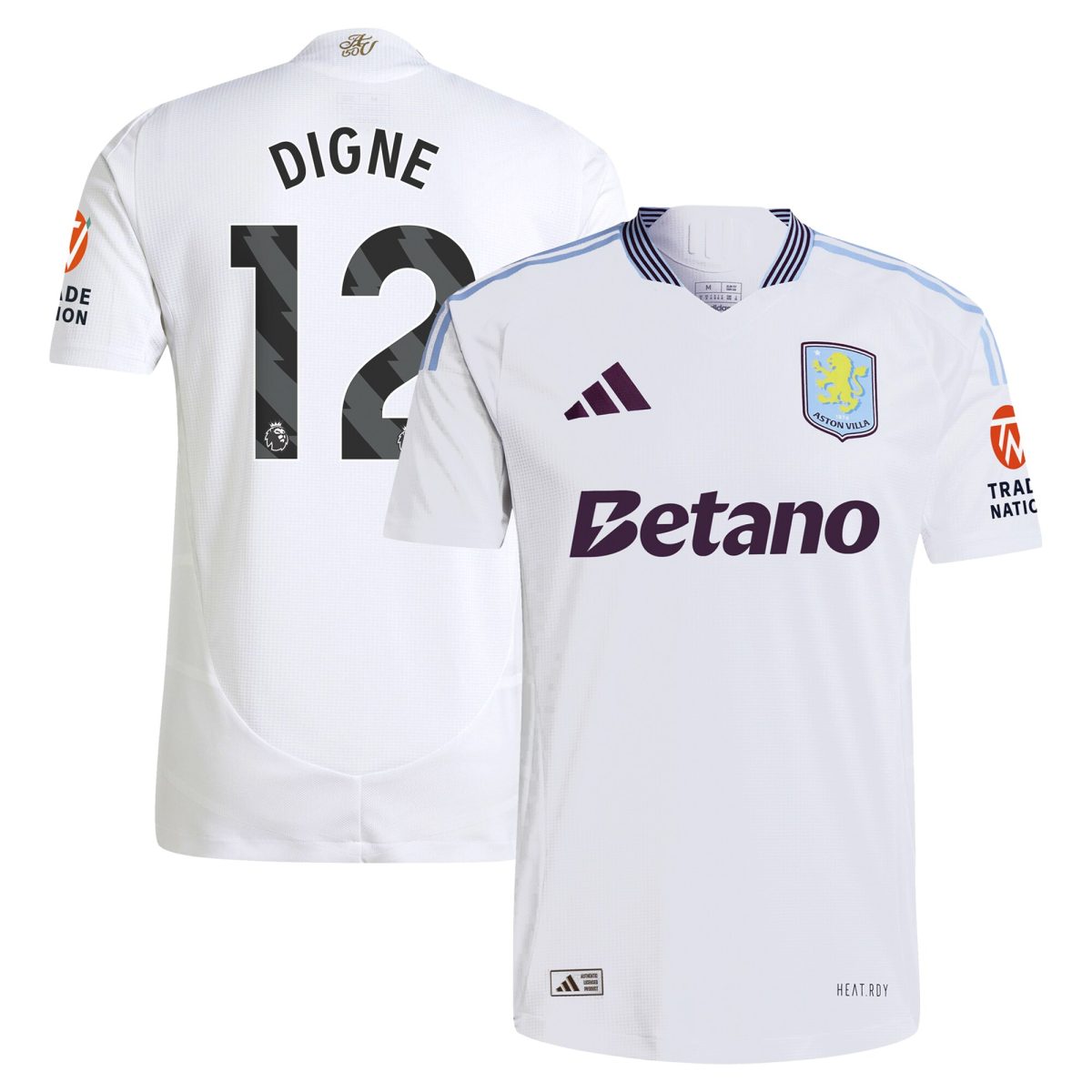 aston villa adidas away authentic shirt 2024-25 with digne 12 printing Collection | Aston Villa Football Kits and Shirts