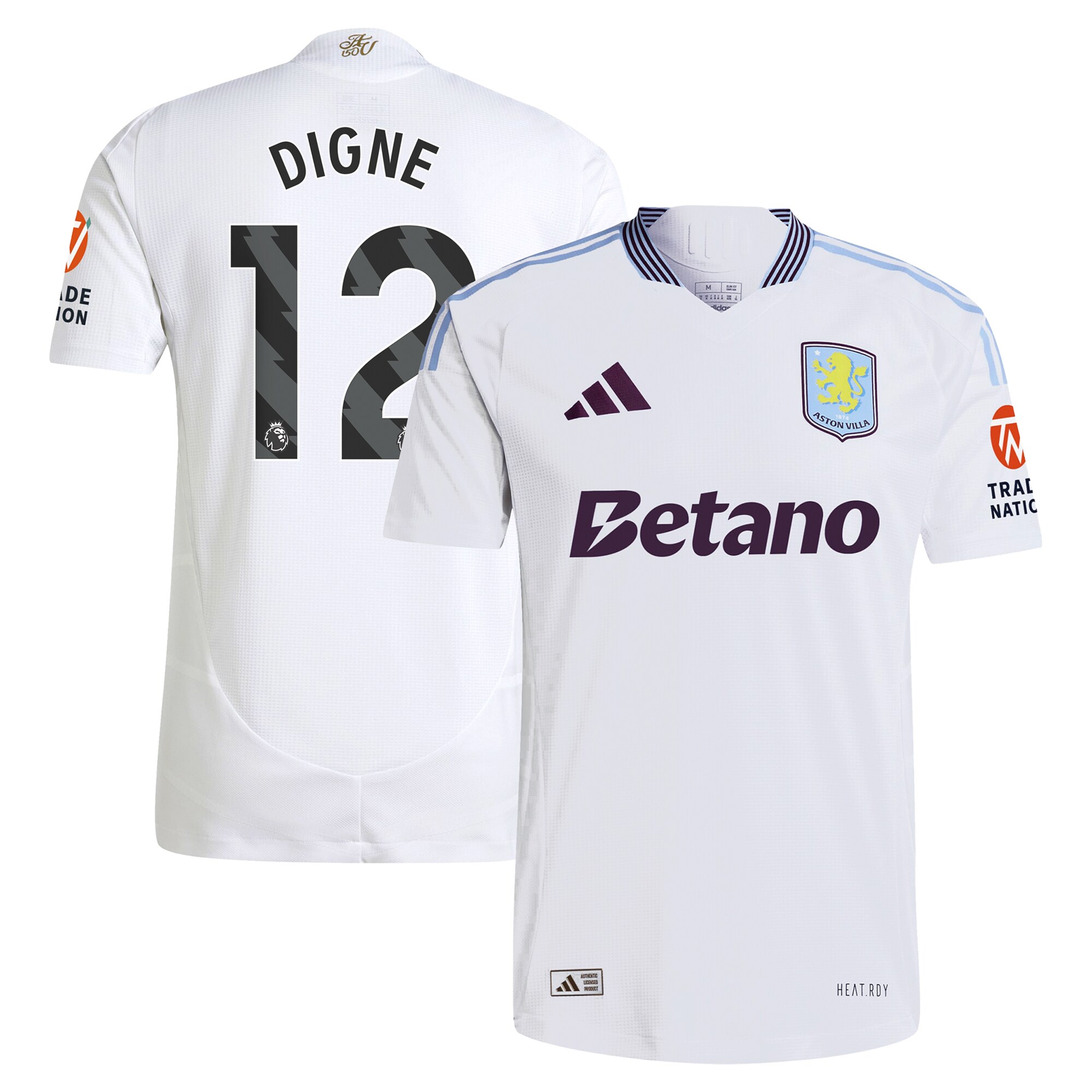 aston villa adidas away authentic shirt 2024-25 with digne 12 printing Collection | Aston Villa Football Kits and Shirts