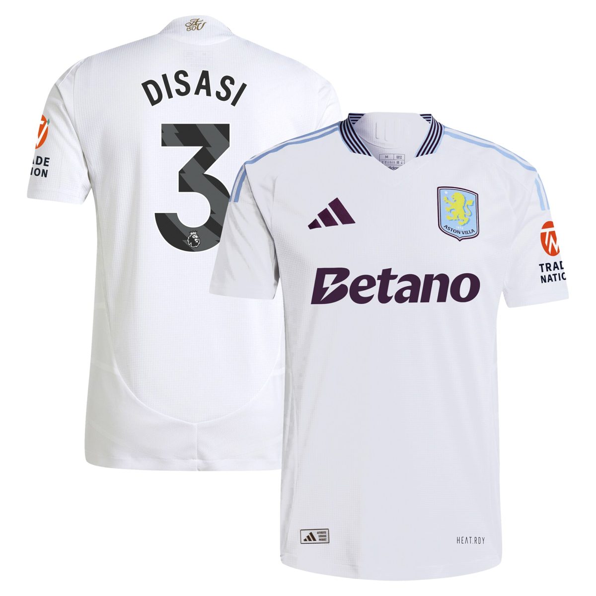 aston villa adidas away authentic shirt 2024-25 with disasi 3 printing Collection | Aston Villa Football Kits and Shirts