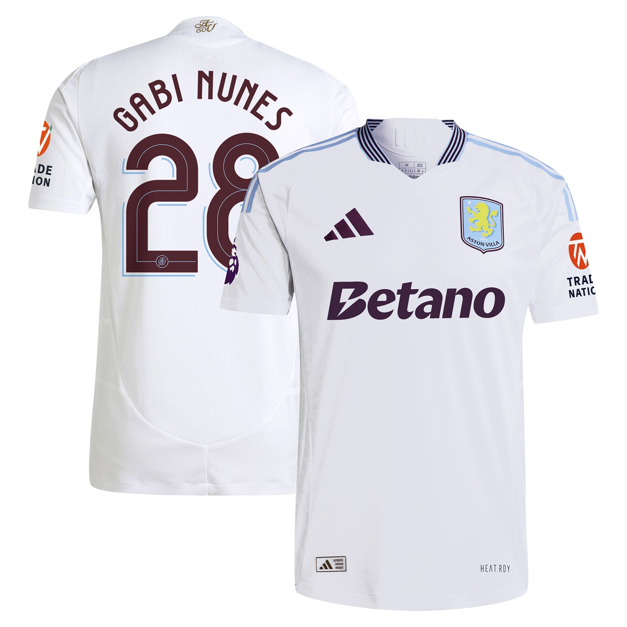 aston villa adidas away authentic shirt 2024-25 with gabi nunes 28 cup printing Collection | Aston Villa Football Kits and Shirts