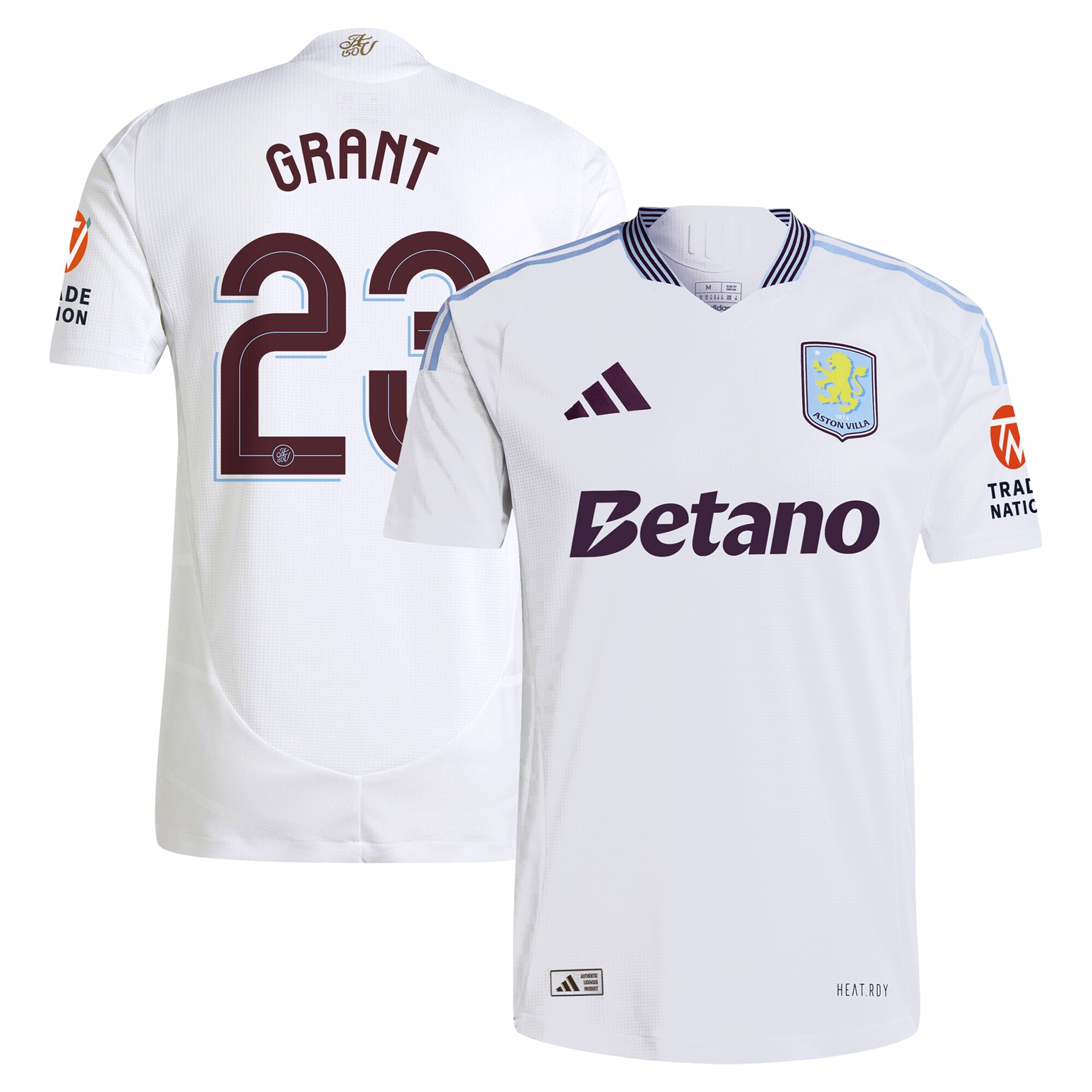 aston villa adidas away authentic shirt 2024-25 with grant 23 cup printing Collection | Aston Villa Football Kits and Shirts