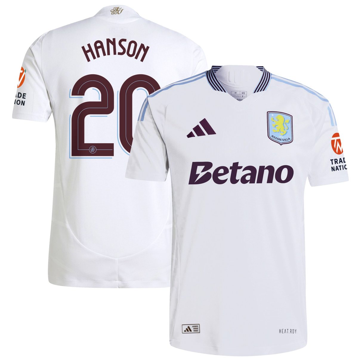 aston villa adidas away authentic shirt 2024-25 with hanson 20 cup printing Collection | Aston Villa Football Kits and Shirts