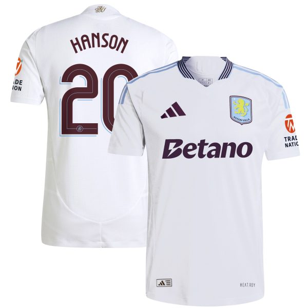 aston villa adidas away authentic shirt 2024-25 with hanson 20 cup printing Collection | Aston Villa Football Kits and Shirts