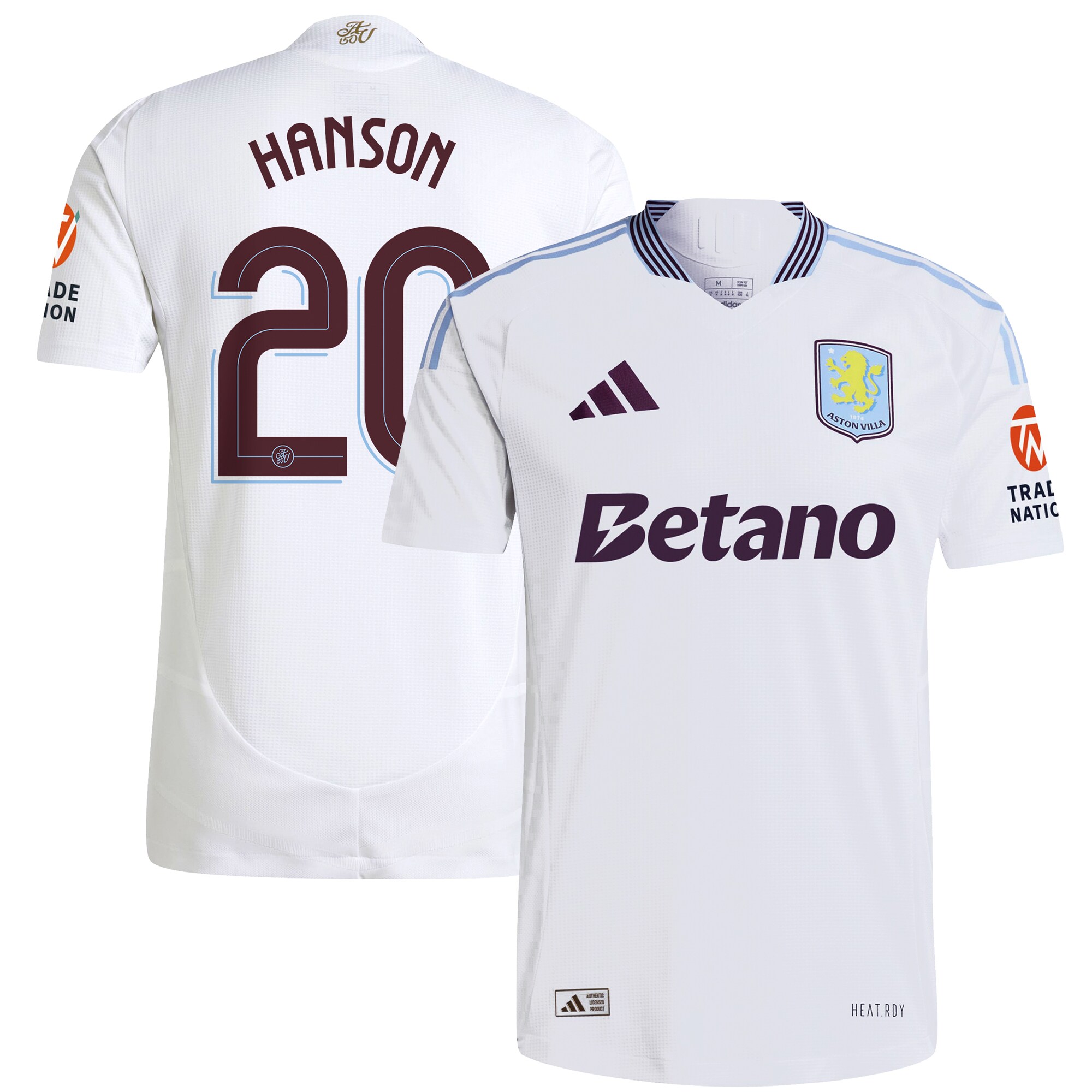 aston villa adidas away authentic shirt 2024-25 with hanson 20 cup printing Collection | Aston Villa Football Kits and Shirts