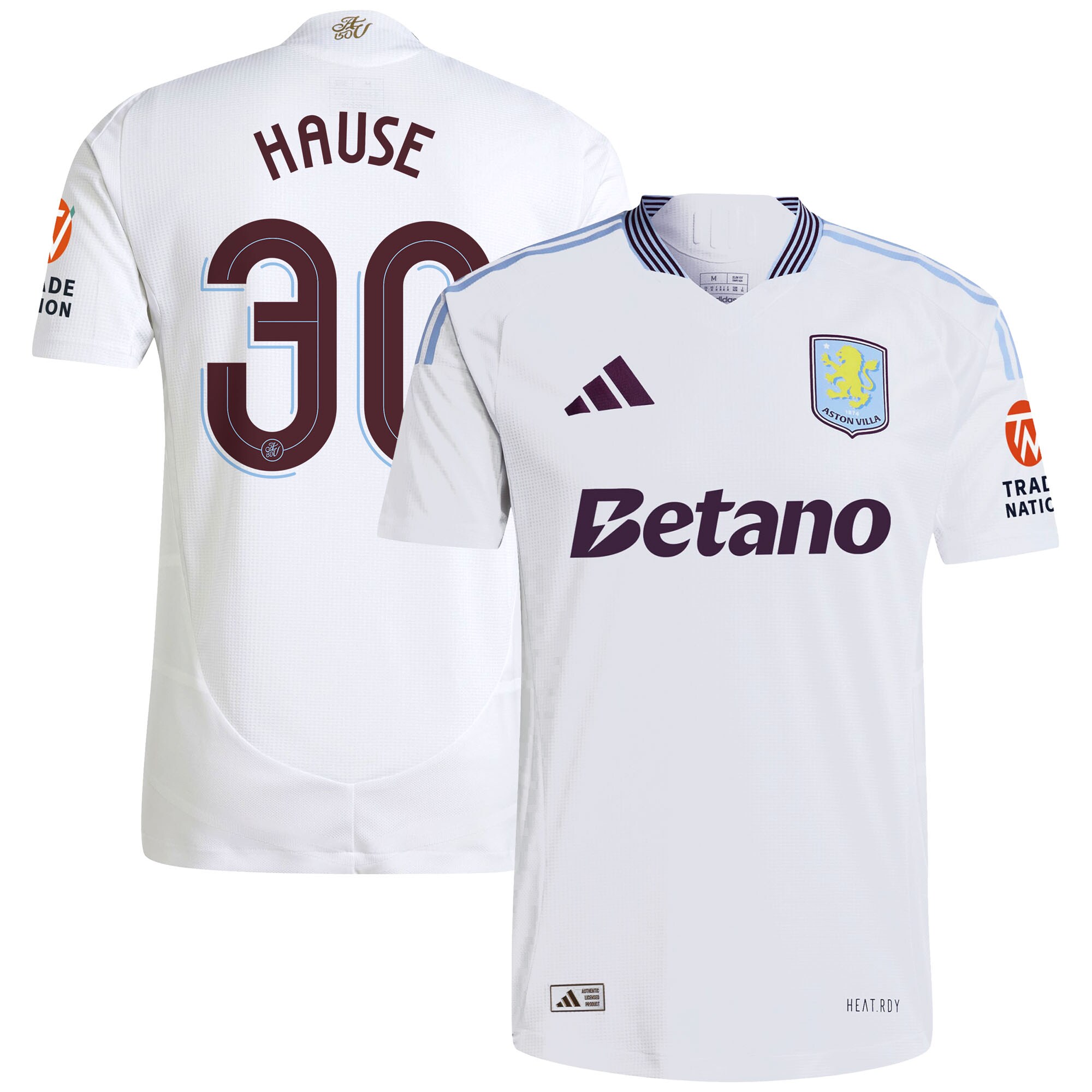 aston villa adidas away authentic shirt 2024-25 with hause 30 cup printing Collection | Aston Villa Football Kits and Shirts