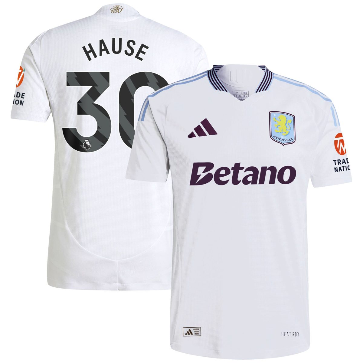 aston villa adidas away authentic shirt 2024-25 with hause 30 printing Collection | Aston Villa Football Kits and Shirts