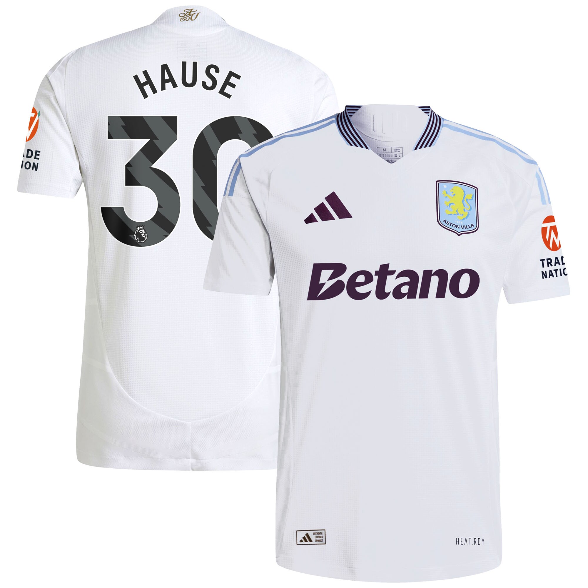 aston villa adidas away authentic shirt 2024-25 with hause 30 printing Collection | Aston Villa Football Kits and Shirts