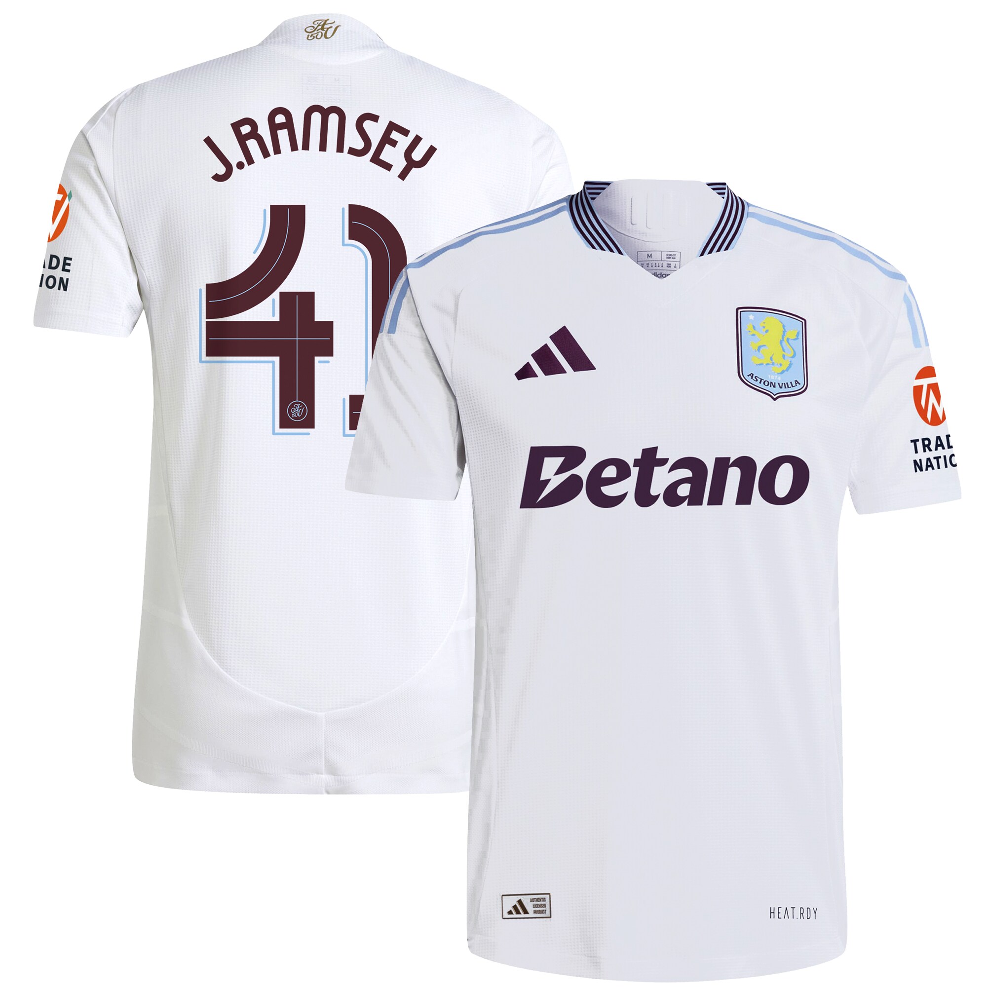 aston villa adidas away authentic shirt 2024-25 with j. ramsey 41 cup printing Collection | Aston Villa Football Kits and Shirts