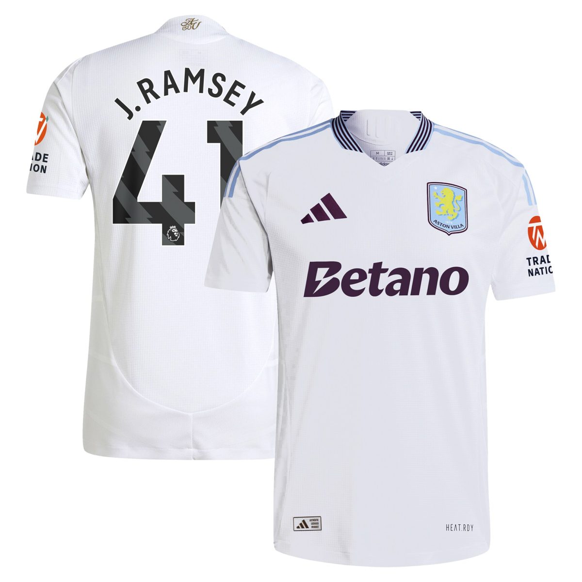 aston villa adidas away authentic shirt 2024-25 with j. ramsey 41 printing Collection | Aston Villa Football Kits and Shirts