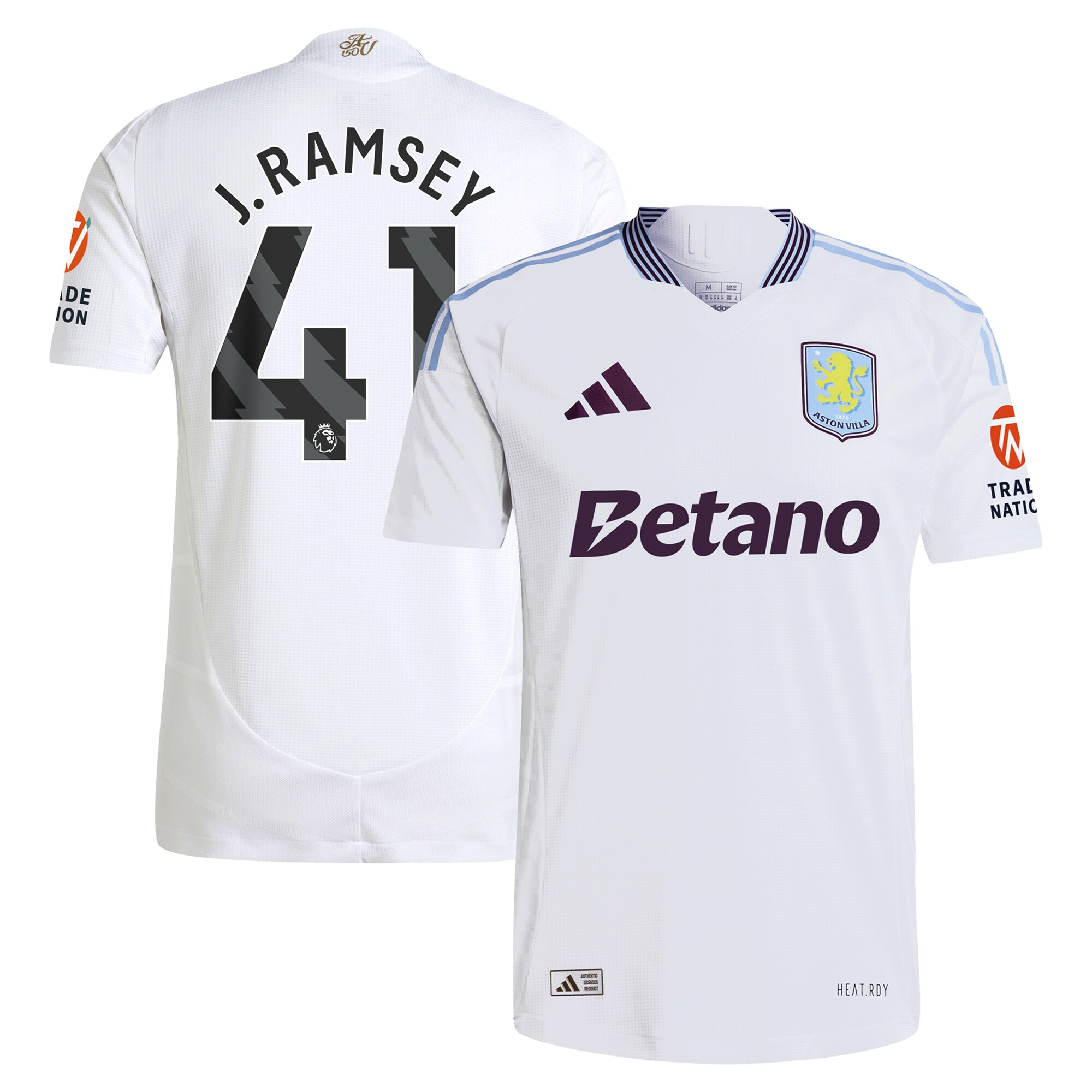 aston villa adidas away authentic shirt 2024-25 with j. ramsey 41 printing Collection | Aston Villa Football Kits and Shirts
