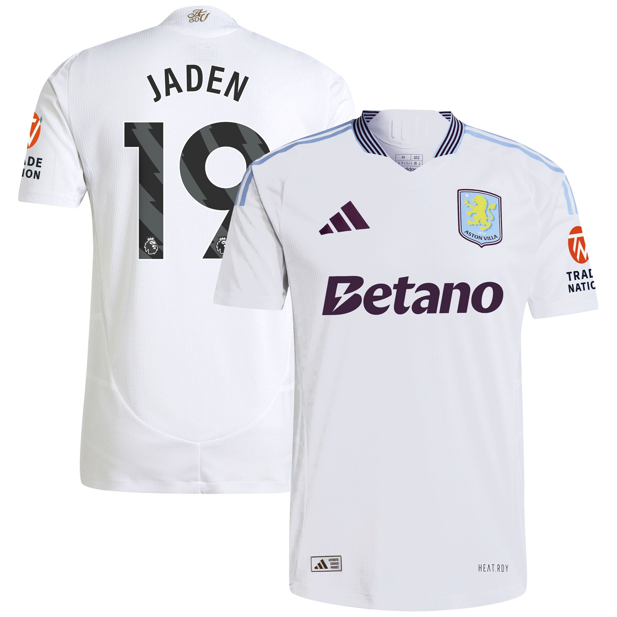 aston villa adidas away authentic shirt 2024-25 with jaden 19 printing Collection | Aston Villa Football Kits and Shirts