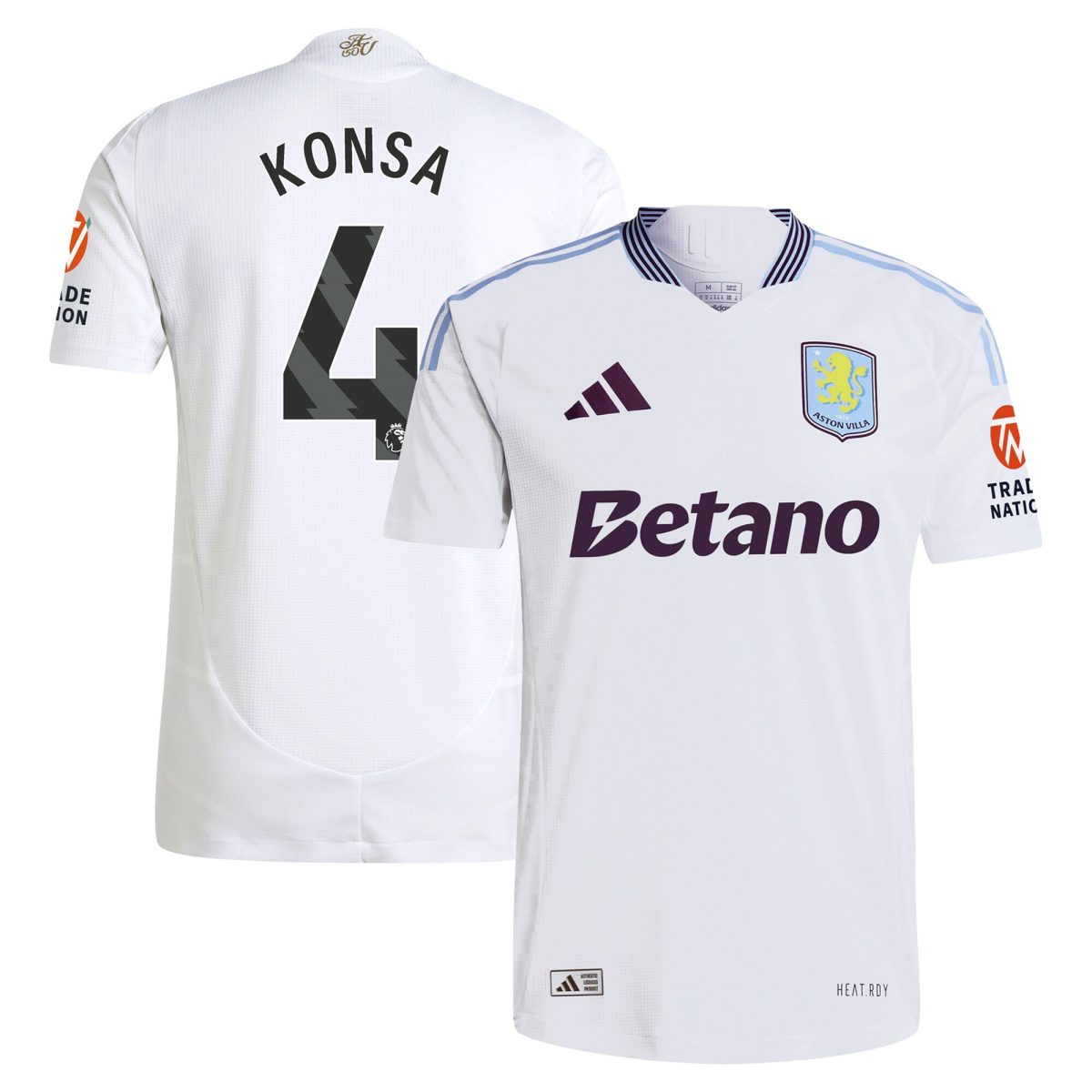 aston villa adidas away authentic shirt 2024-25 with konsa 4 printing Collection | Aston Villa Football Kits and Shirts