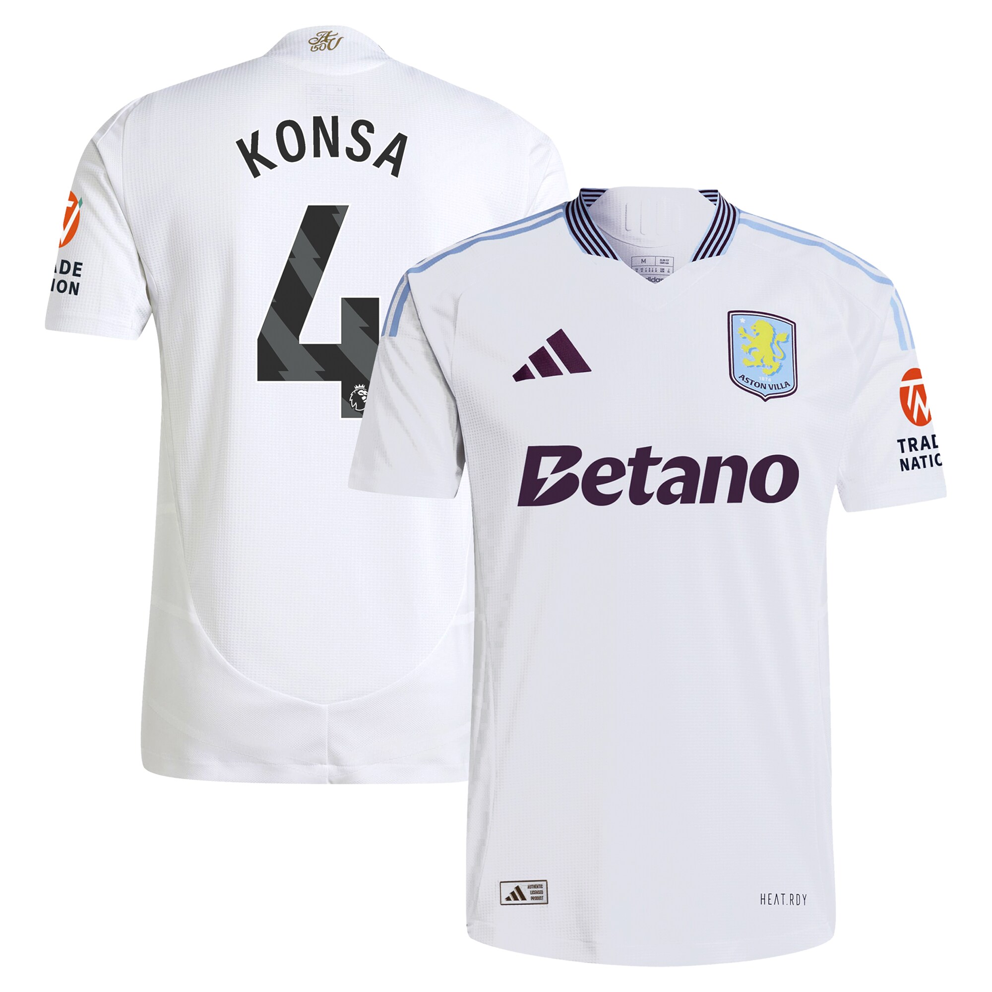 aston villa adidas away authentic shirt 2024-25 with konsa 4 printing Collection | Aston Villa Football Kits and Shirts