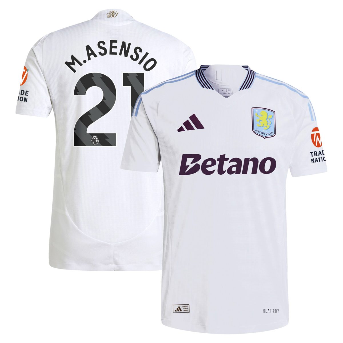 aston villa adidas away authentic shirt 2024-25 with m.asensio 21 printing Collection | Aston Villa Football Kits and Shirts
