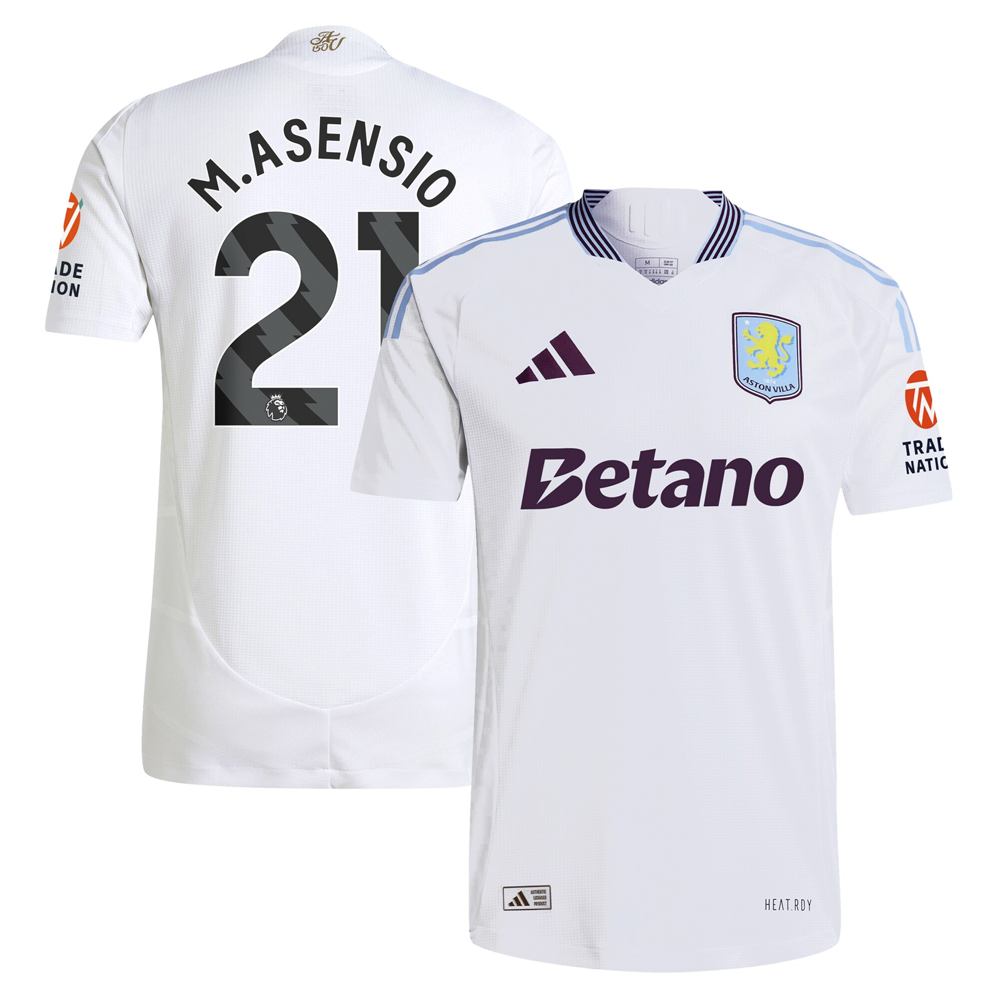 aston villa adidas away authentic shirt 2024-25 with m.asensio 21 printing Collection | Aston Villa Football Kits and Shirts