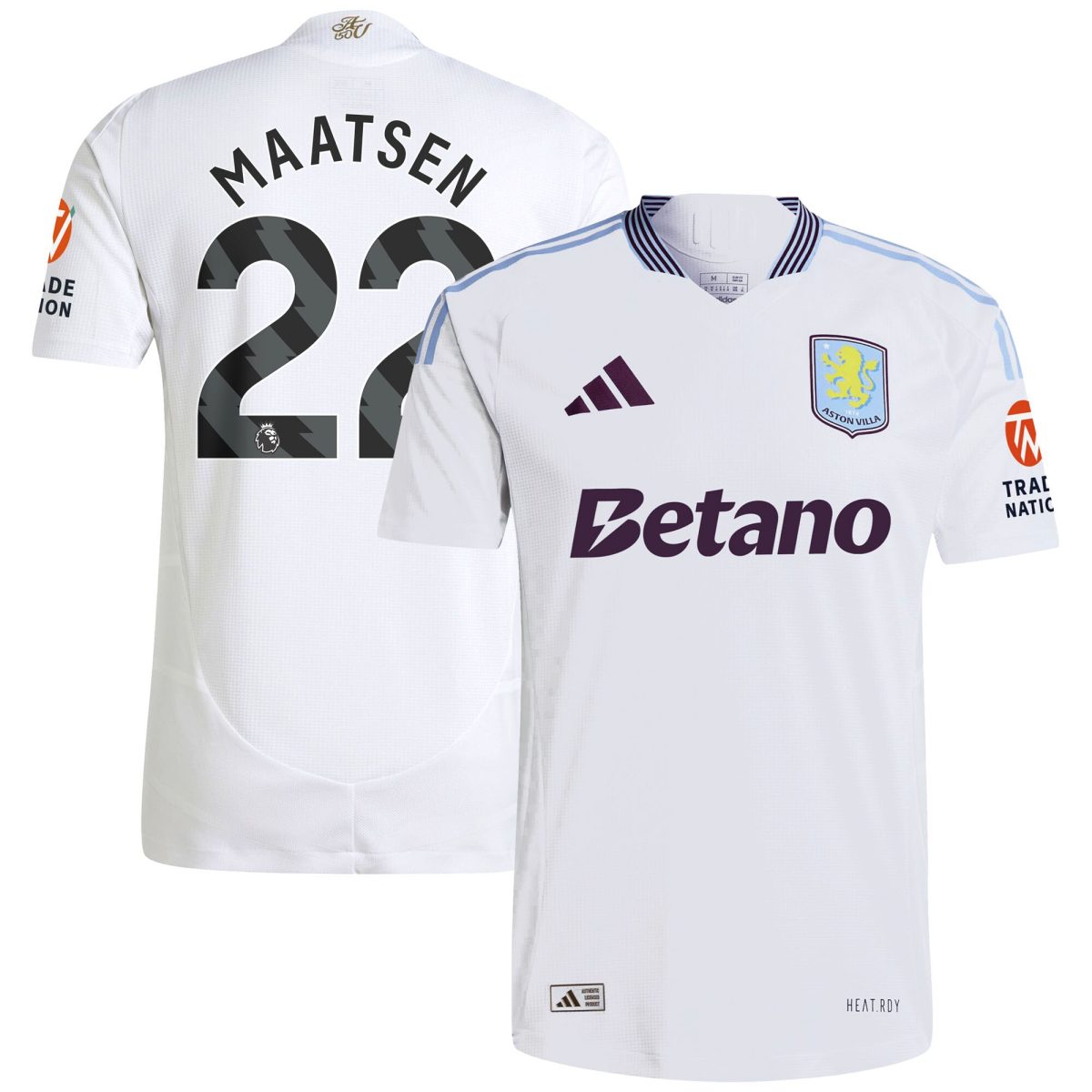 aston villa adidas away authentic shirt 2024-25 with maatsen 22 printing Collection | Aston Villa Football Kits and Shirts