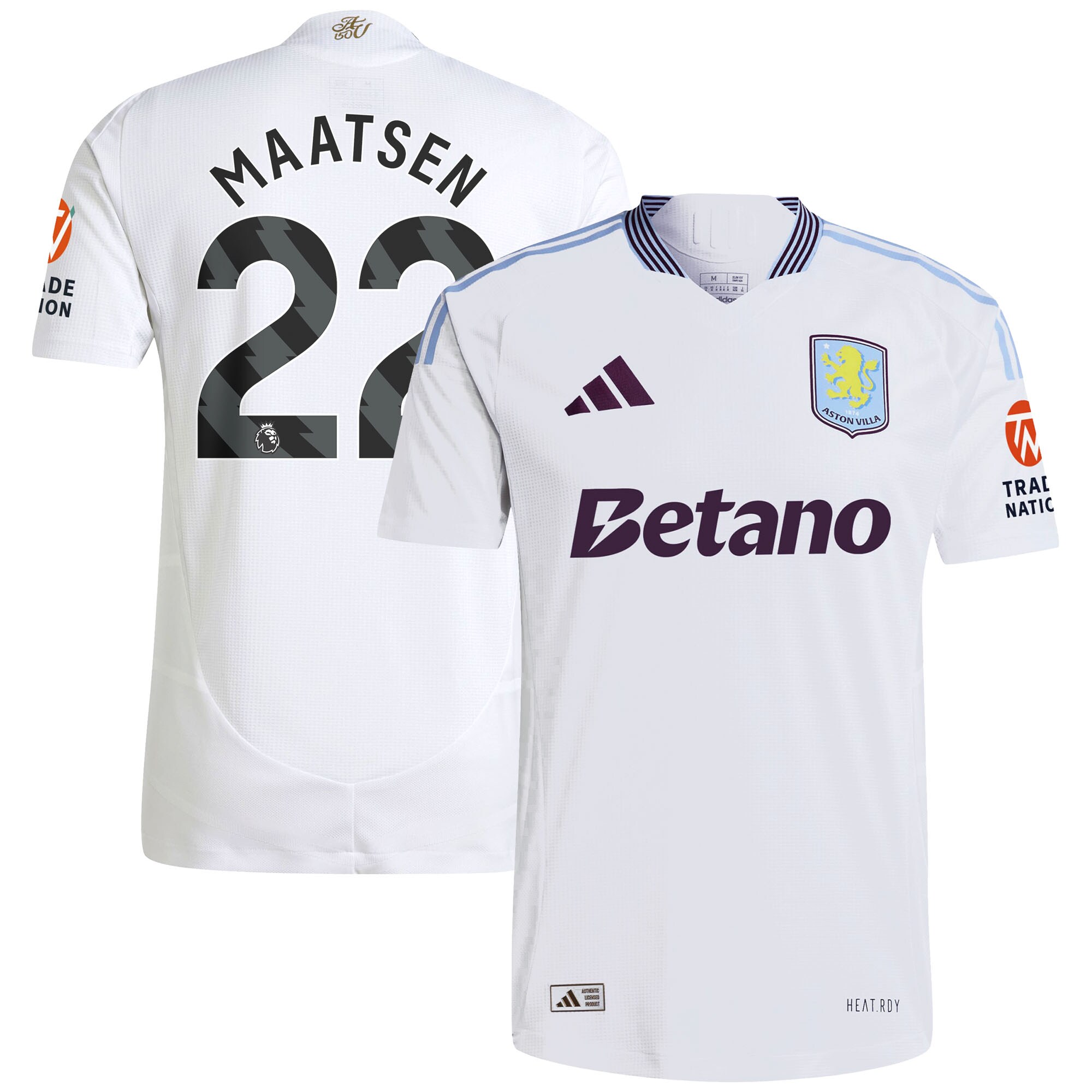 aston villa adidas away authentic shirt 2024-25 with maatsen 22 printing Collection | Aston Villa Football Kits and Shirts