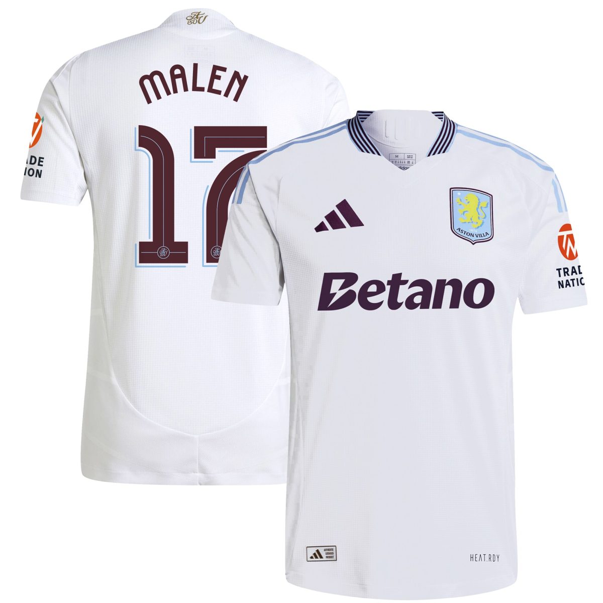aston villa adidas away authentic shirt 2024-25 with malen 17 cup printing Collection | Aston Villa Football Kits and Shirts