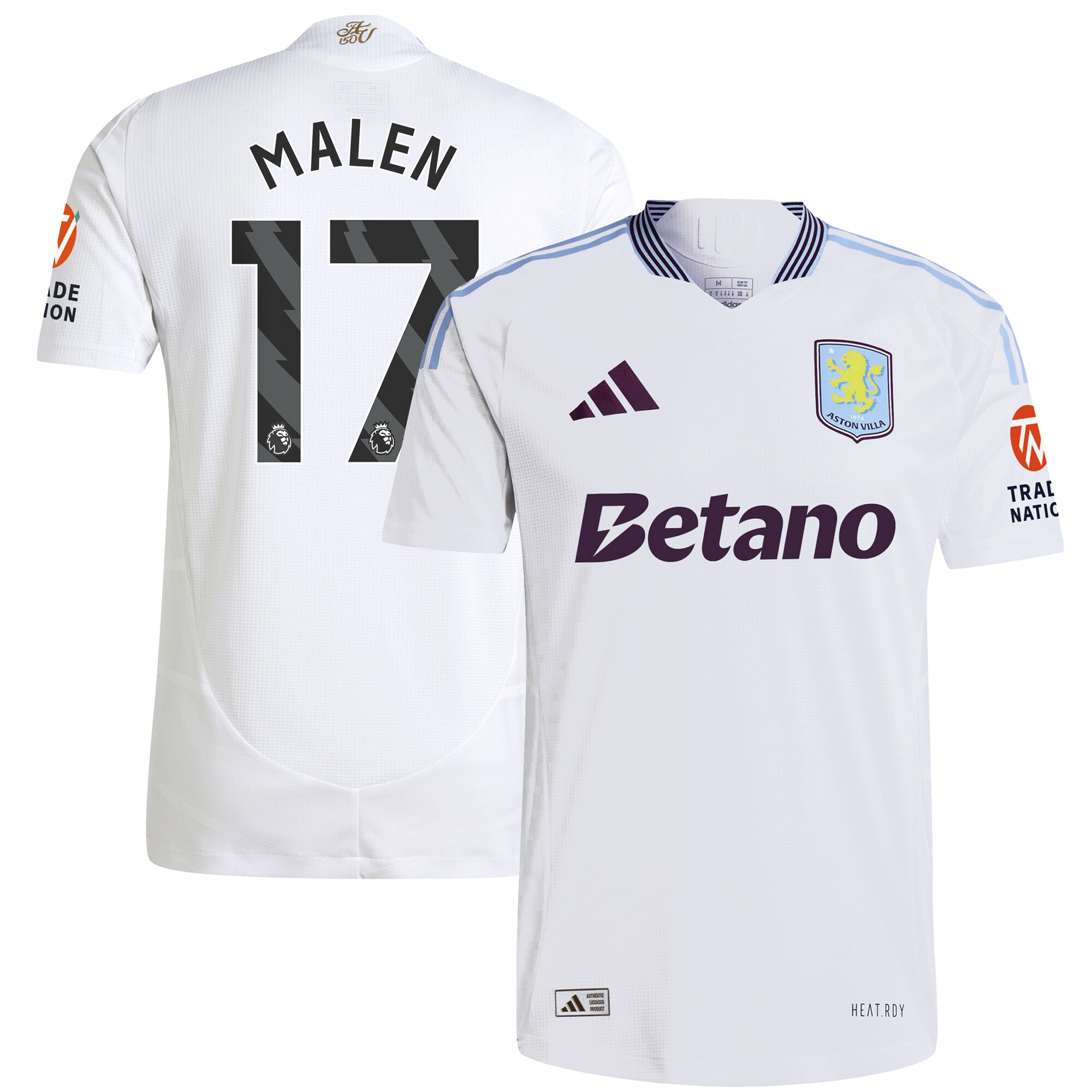 aston villa adidas away authentic shirt 2024-25 with malen 17 printing Collection | Aston Villa Football Kits and Shirts