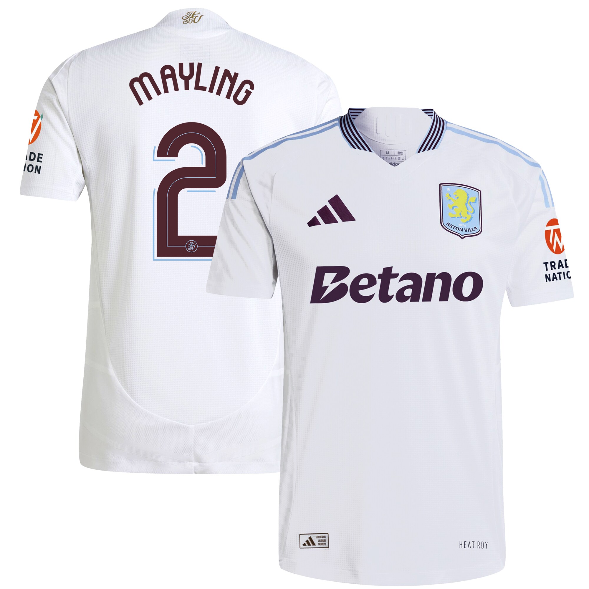 aston villa adidas away authentic shirt 2024-25 with mayling 2 cup printing Collection | Aston Villa Football Kits and Shirts