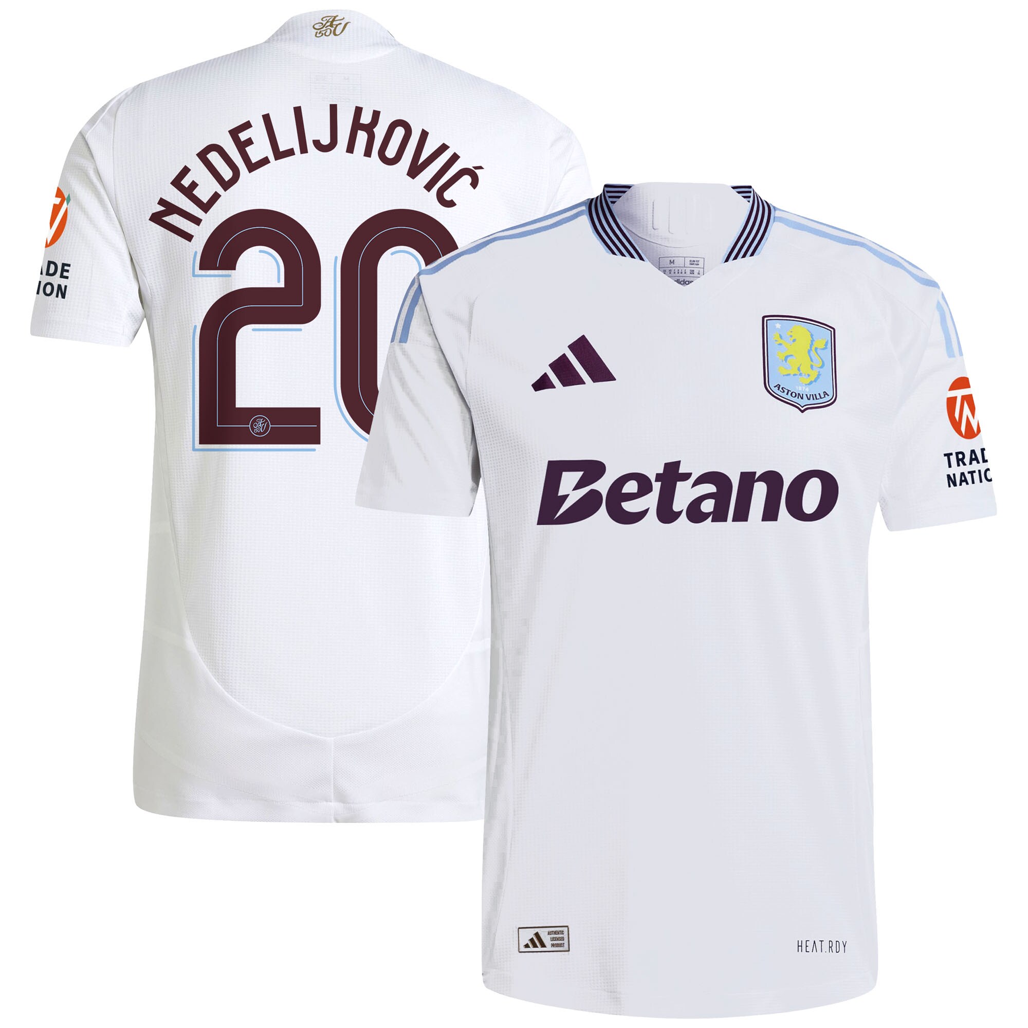 aston villa adidas away authentic shirt 2024-25 with nedeljković 20 cup printing Collection | Aston Villa Football Kits and Shirts