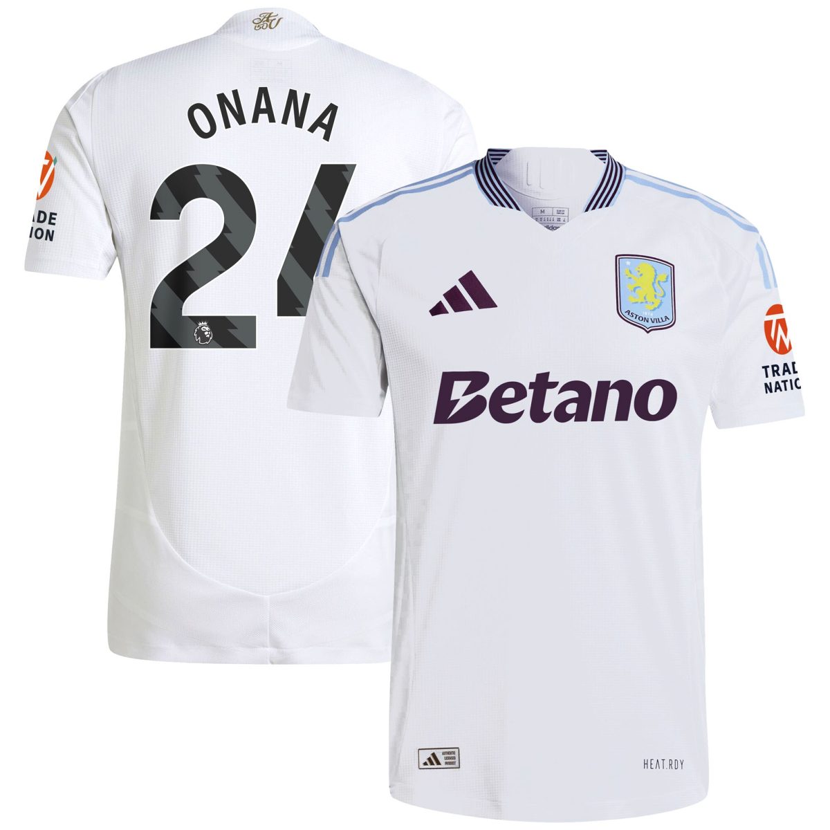 aston villa adidas away authentic shirt 2024-25 with onana 24 printing Collection | Aston Villa Football Kits and Shirts