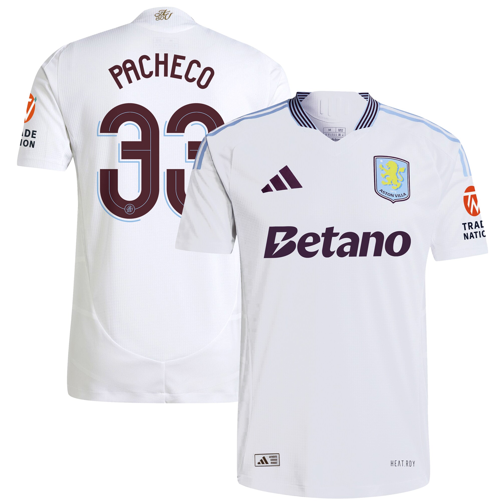 aston villa adidas away authentic shirt 2024-25 with pacheco 33 cup printing Collection | Aston Villa Football Kits and Shirts