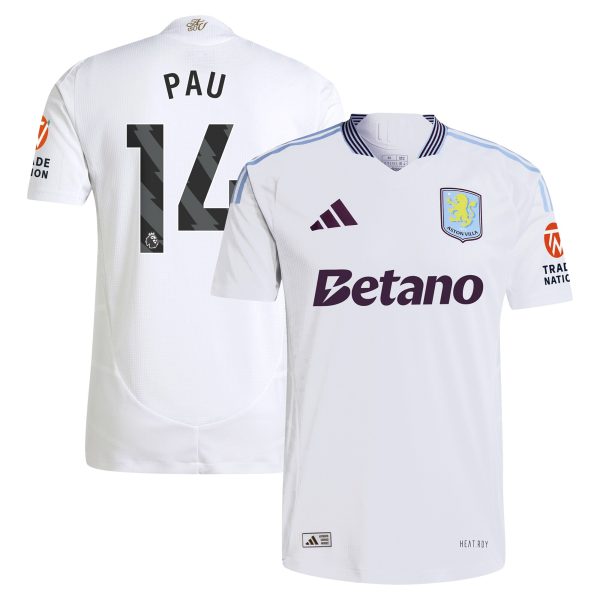 aston villa adidas away authentic shirt 2024-25 with pau 14 printing Collection | Aston Villa Football Kits and Shirts