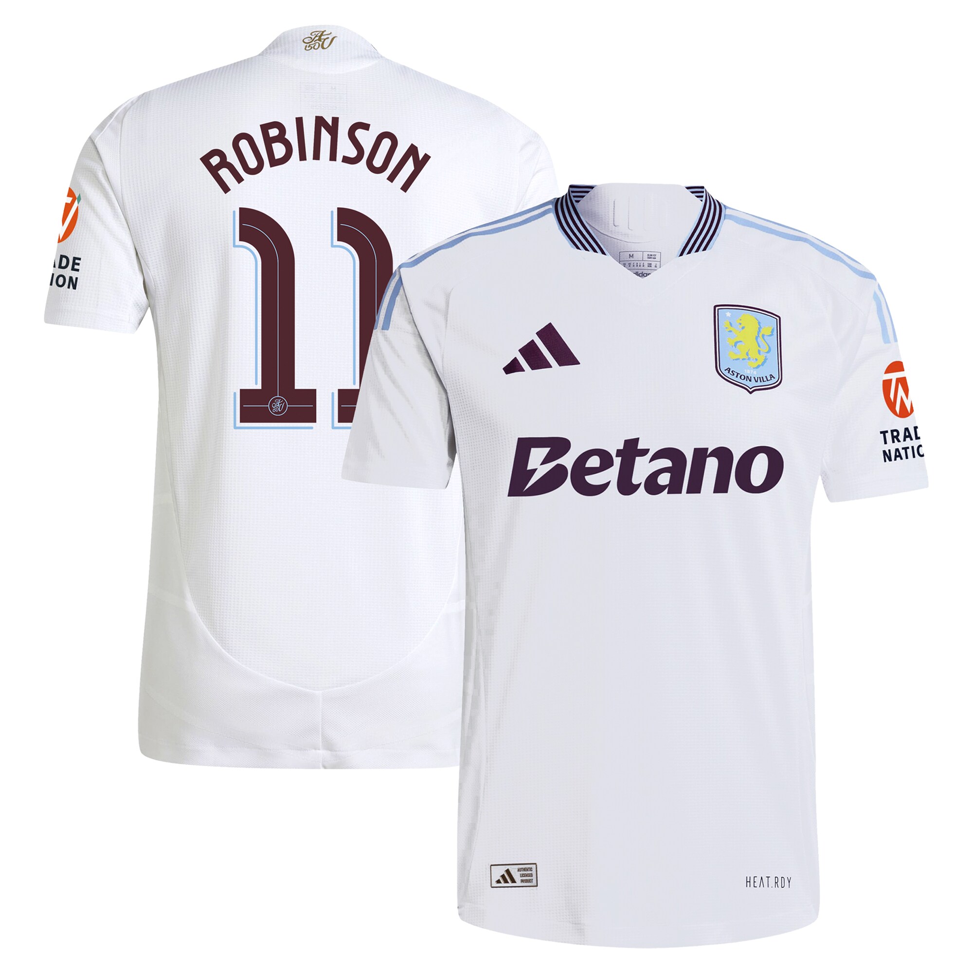 aston villa adidas away authentic shirt 2024-25 with robinson 11 cup printing Collection | Aston Villa Football Kits and Shirts