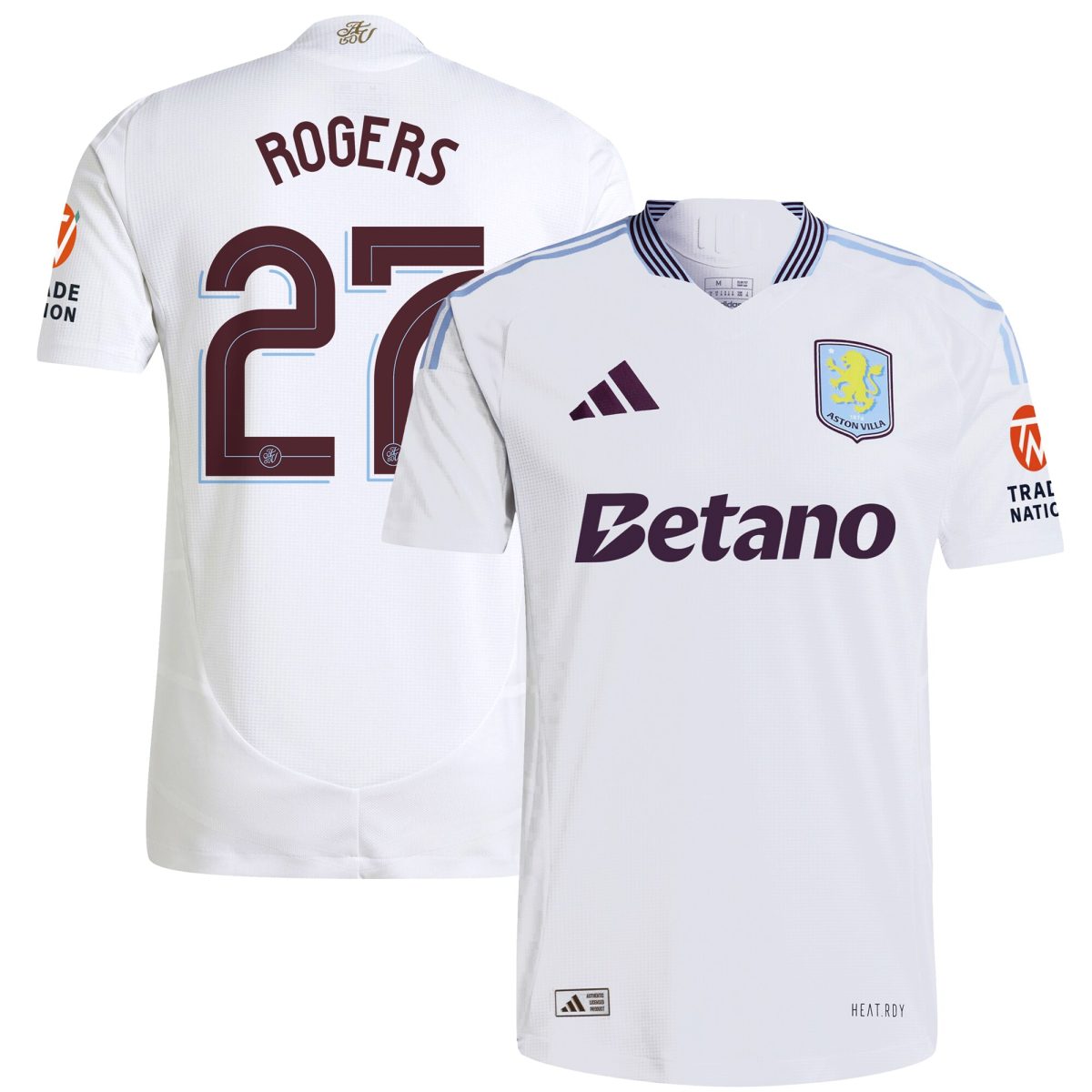 aston villa adidas away authentic shirt 2024-25 with rogers 27 cup printing Collection | Aston Villa Football Kits and Shirts