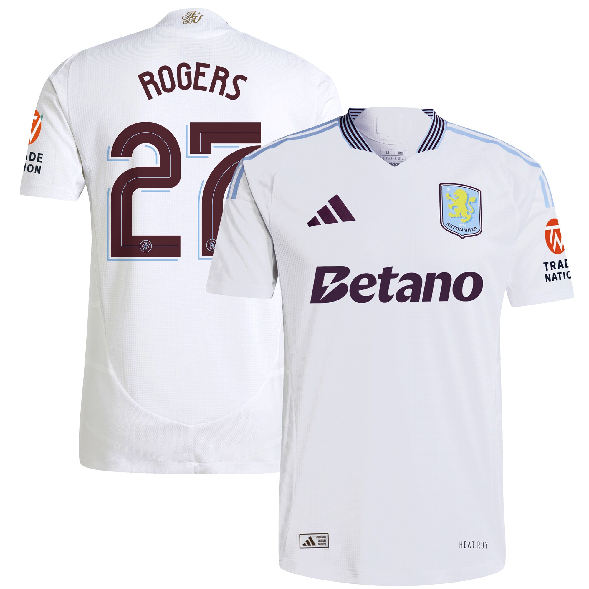 aston villa adidas away authentic shirt 2024-25 with rogers 27 cup printing Collection | Aston Villa Football Kits and Shirts