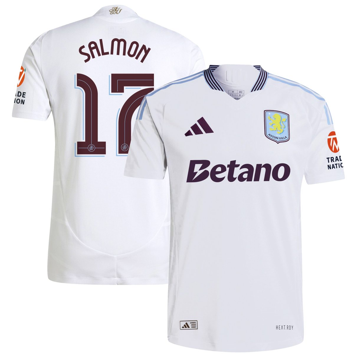 aston villa adidas away authentic shirt 2024-25 with salmon 17 cup printing Collection | Aston Villa Football Kits and Shirts
