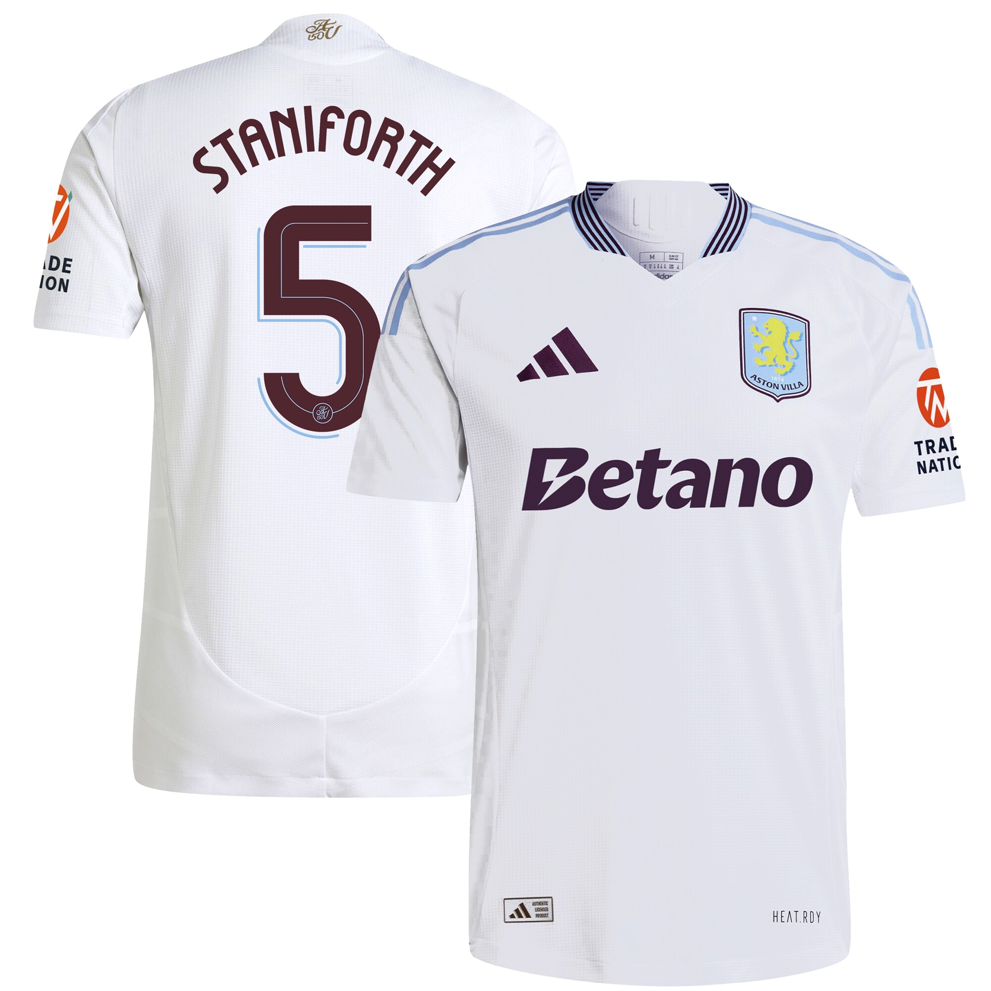 aston villa adidas away authentic shirt 2024-25 with staniforth 5 cup printing Collection | Aston Villa Football Kits and Shirts