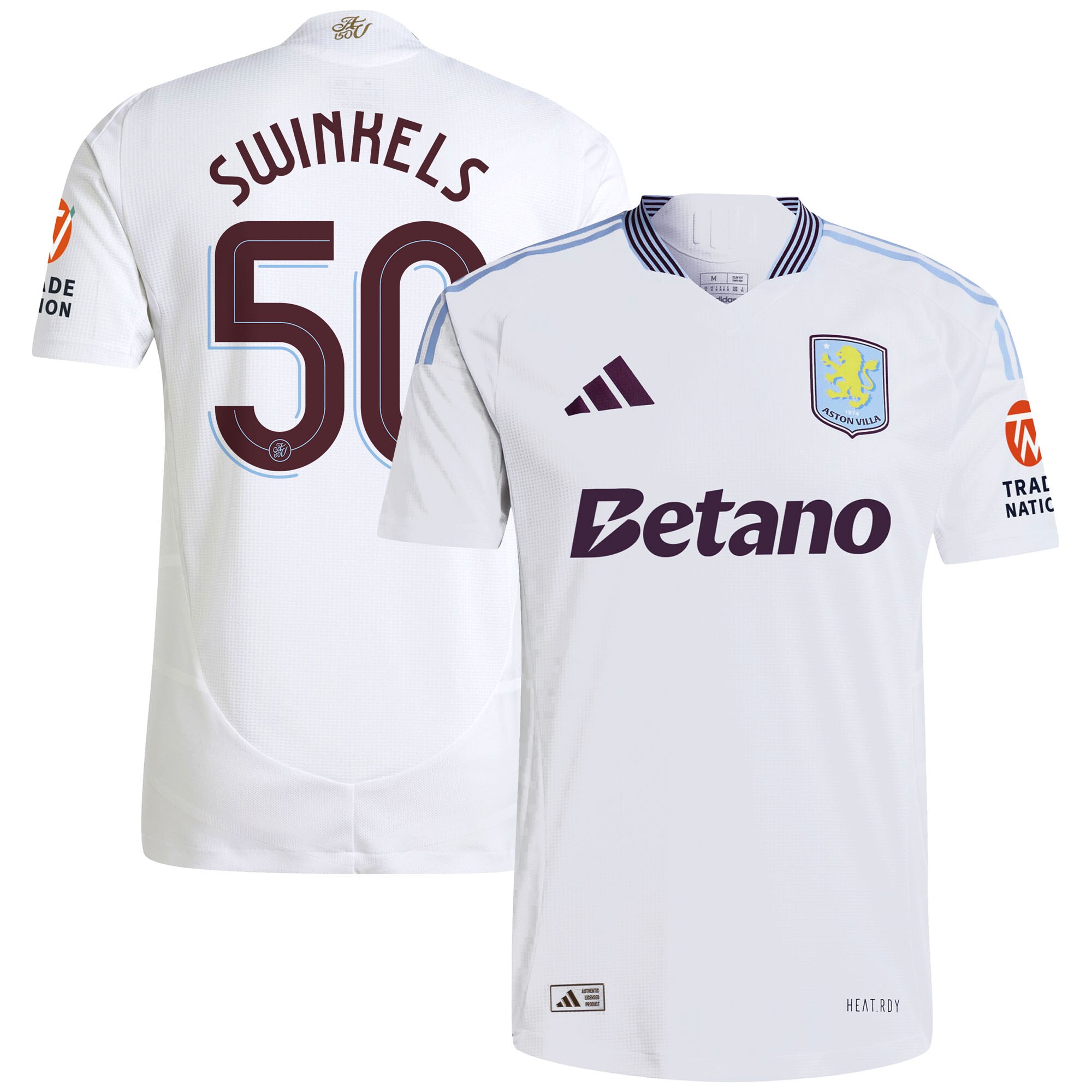 aston villa adidas away authentic shirt 2024-25 with swinkels 50 cup printing Collection | Aston Villa Football Kits and Shirts