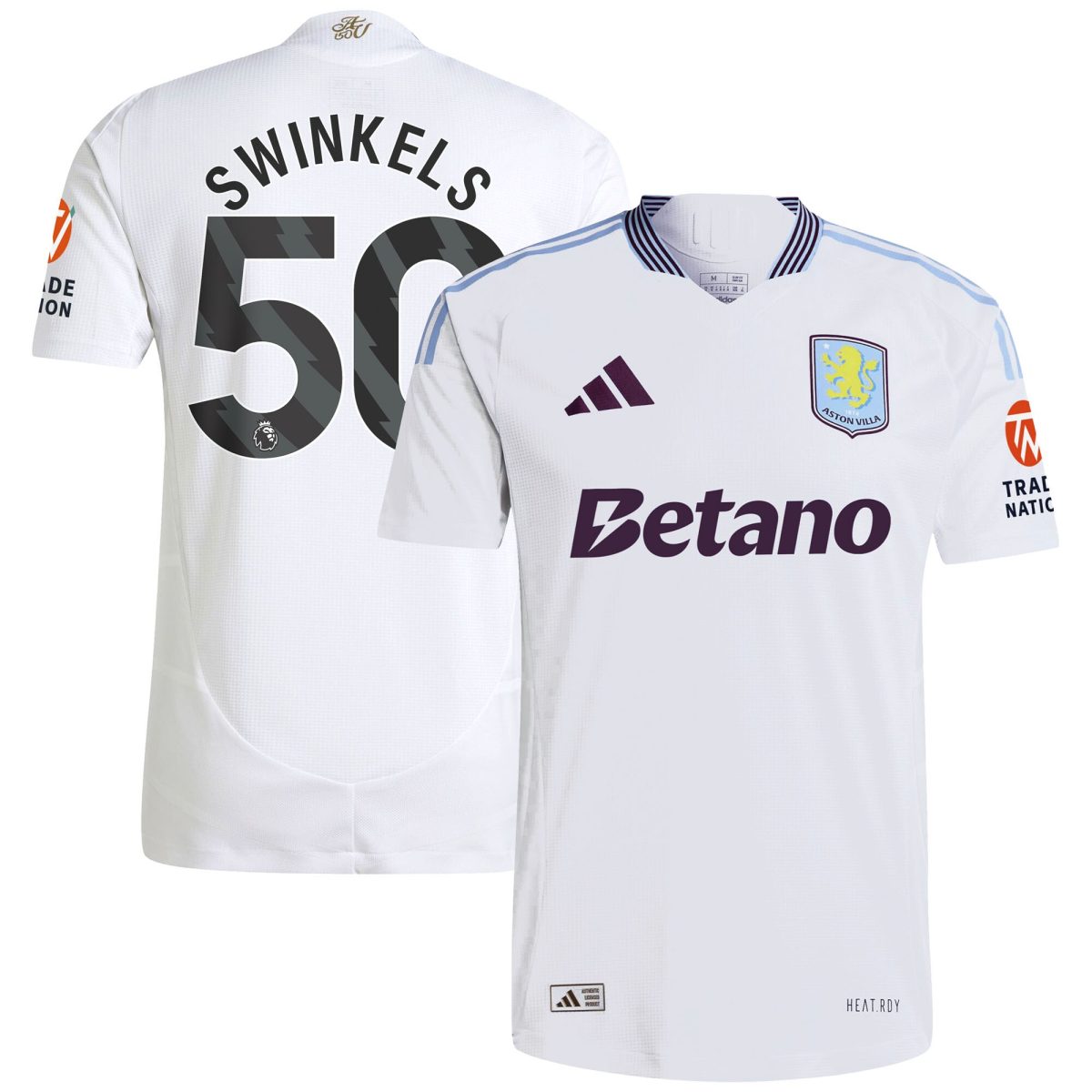 aston villa adidas away authentic shirt 2024-25 with swinkels 50 printing Collection | Aston Villa Football Kits and Shirts