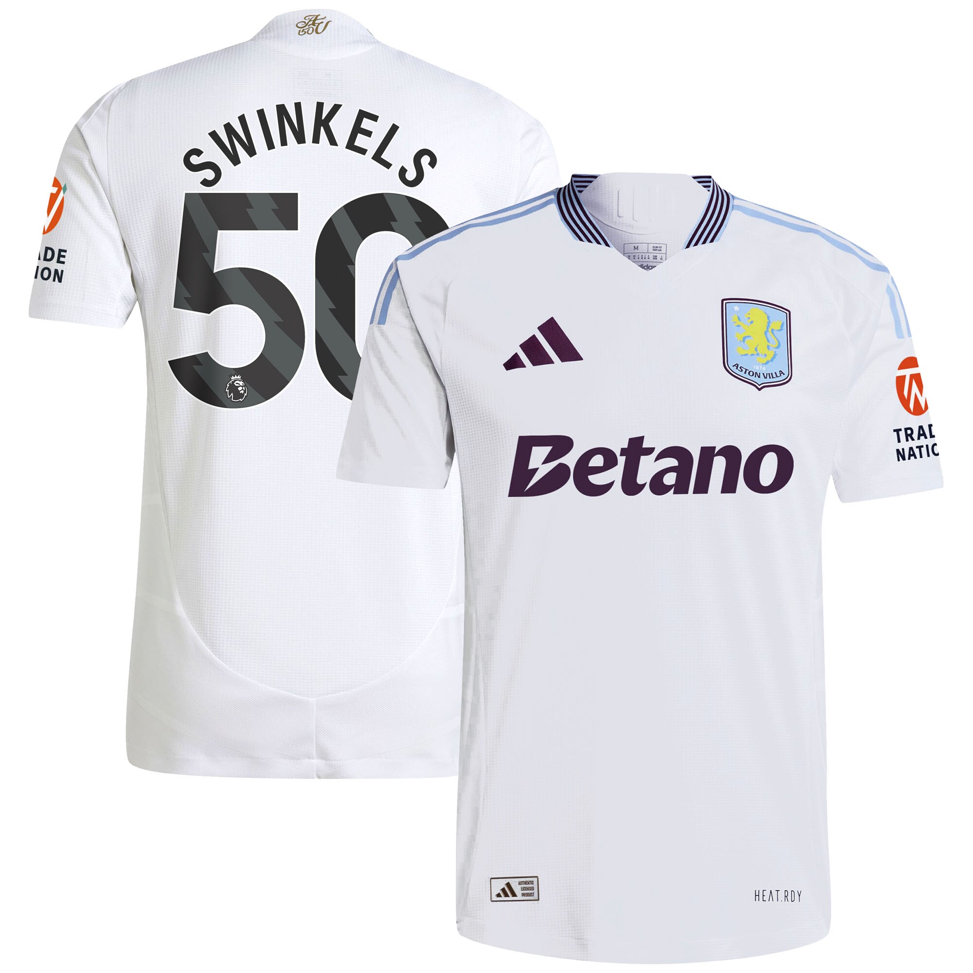 aston villa adidas away authentic shirt 2024-25 with swinkels 50 printing Collection | Aston Villa Football Kits and Shirts