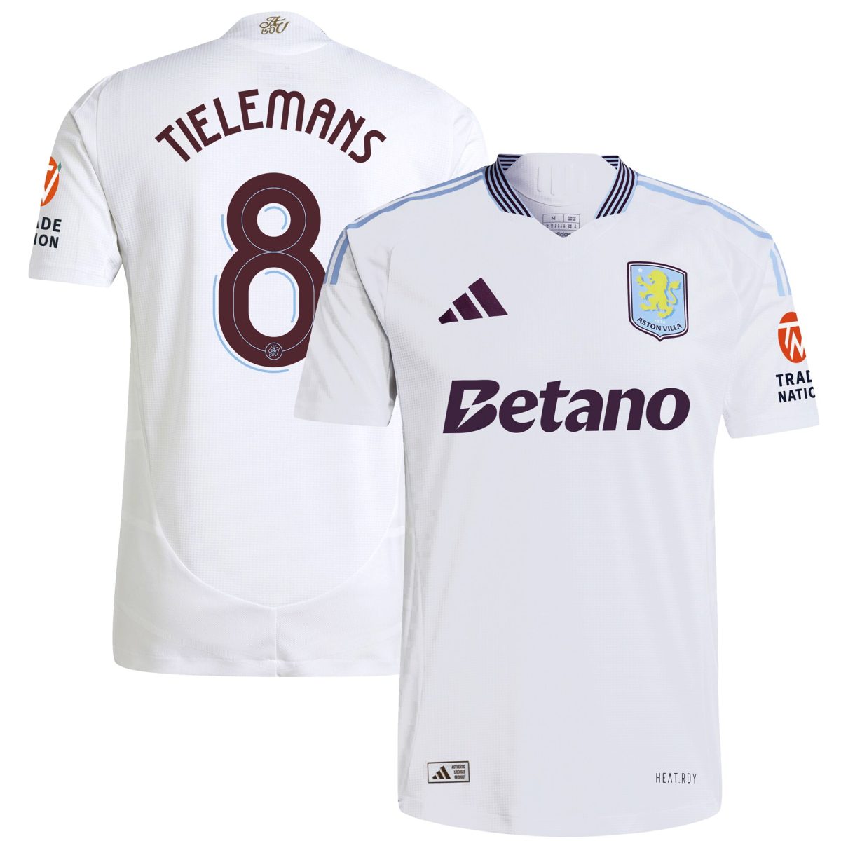 aston villa adidas away authentic shirt 2024-25 with tielemans 8 cup printing Collection | Aston Villa Football Kits and Shirts