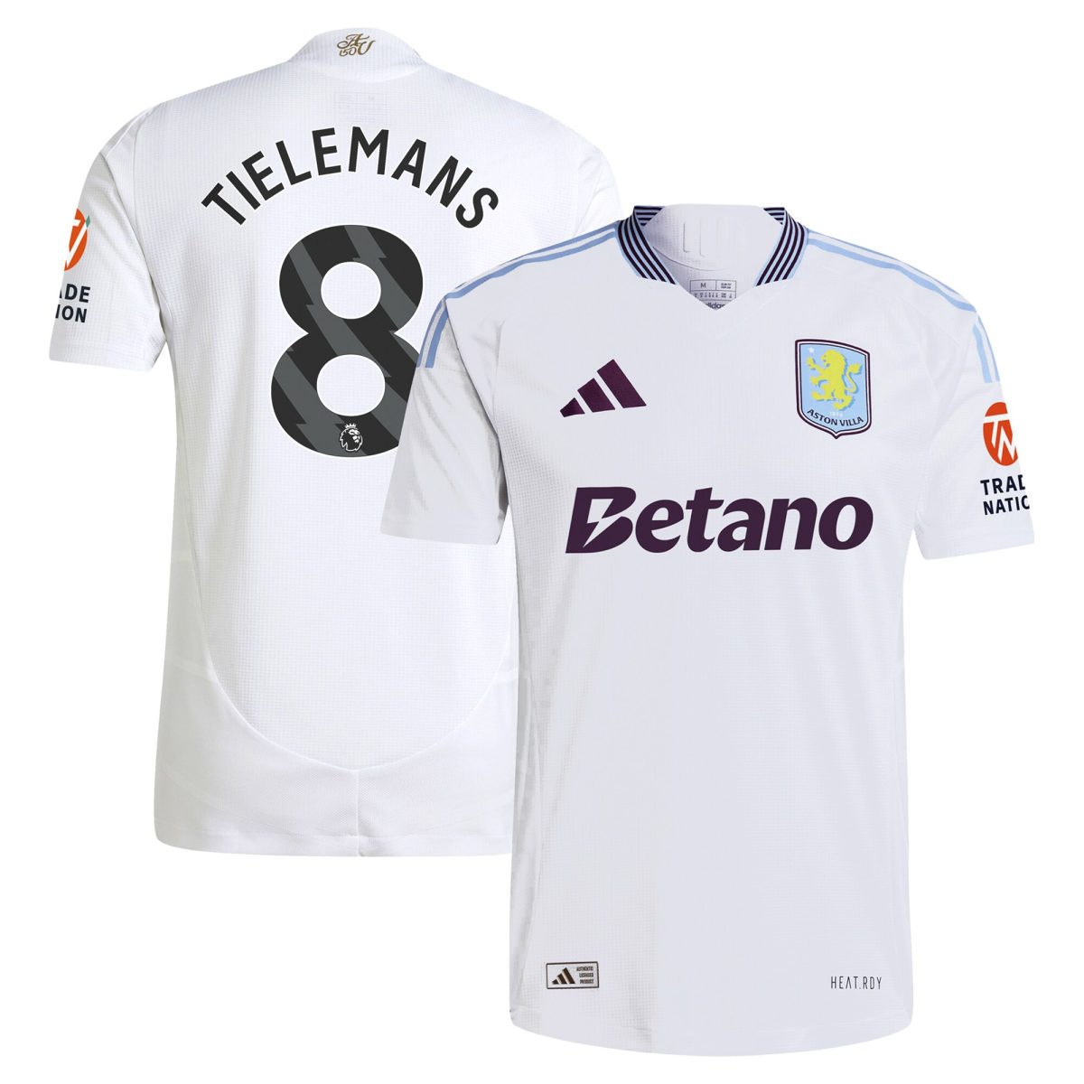 aston villa adidas away authentic shirt 2024-25 with tielemans 8 printing Collection | Aston Villa Football Kits and Shirts