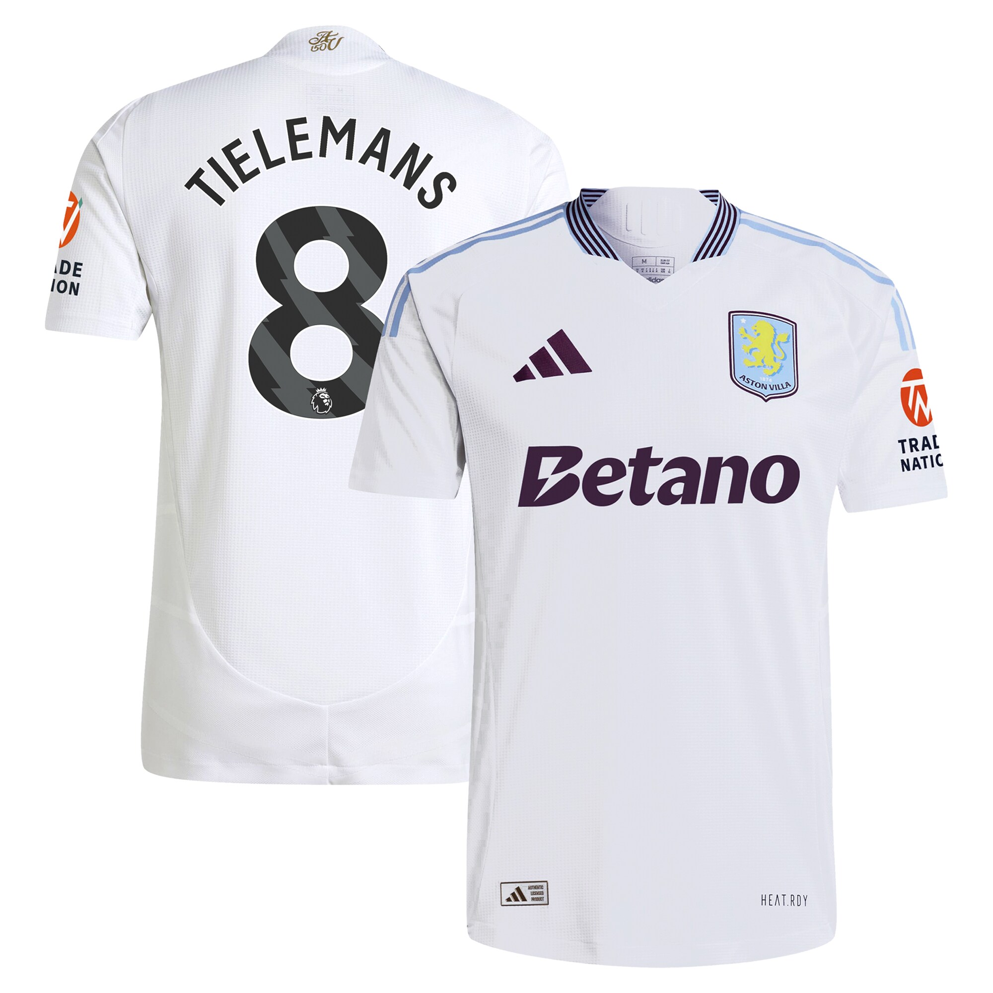 aston villa adidas away authentic shirt 2024-25 with tielemans 8 printing Collection | Aston Villa Football Kits and Shirts