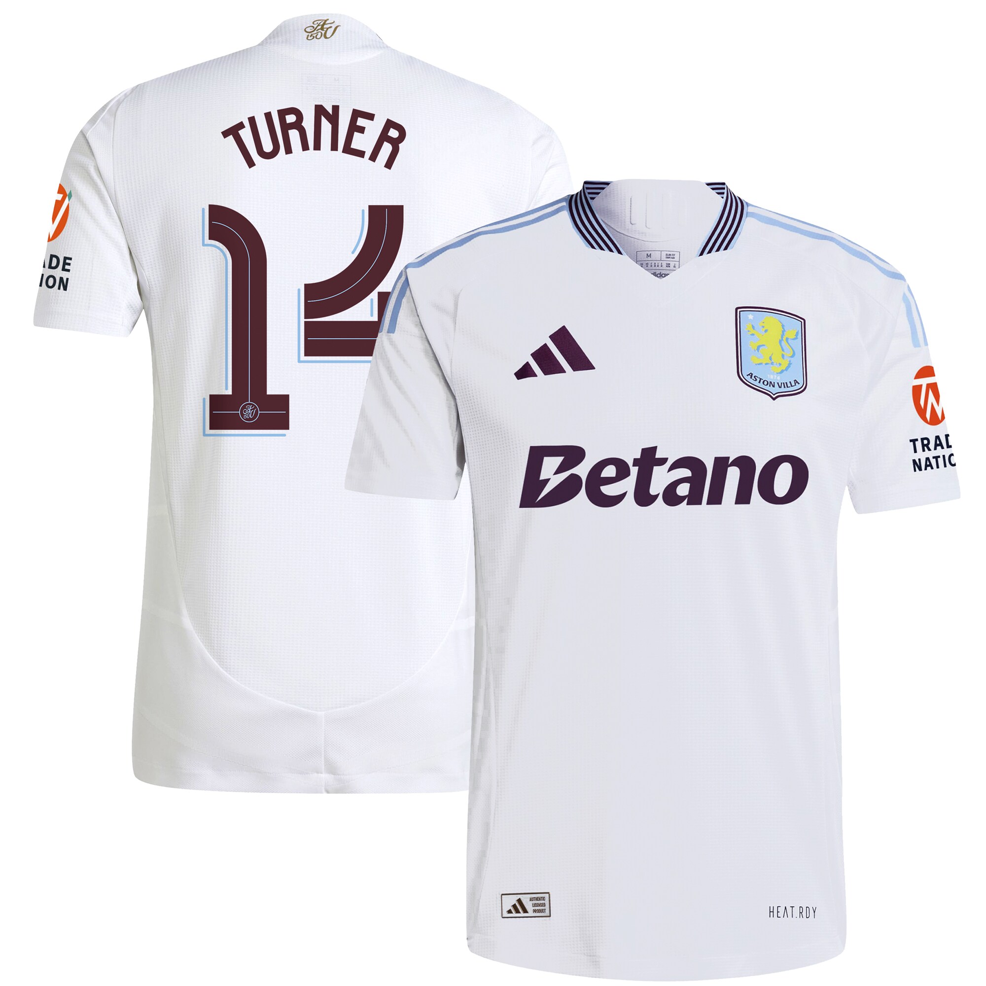 aston villa adidas away authentic shirt 2024-25 with turner 14 cup printing Collection | Aston Villa Football Kits and Shirts